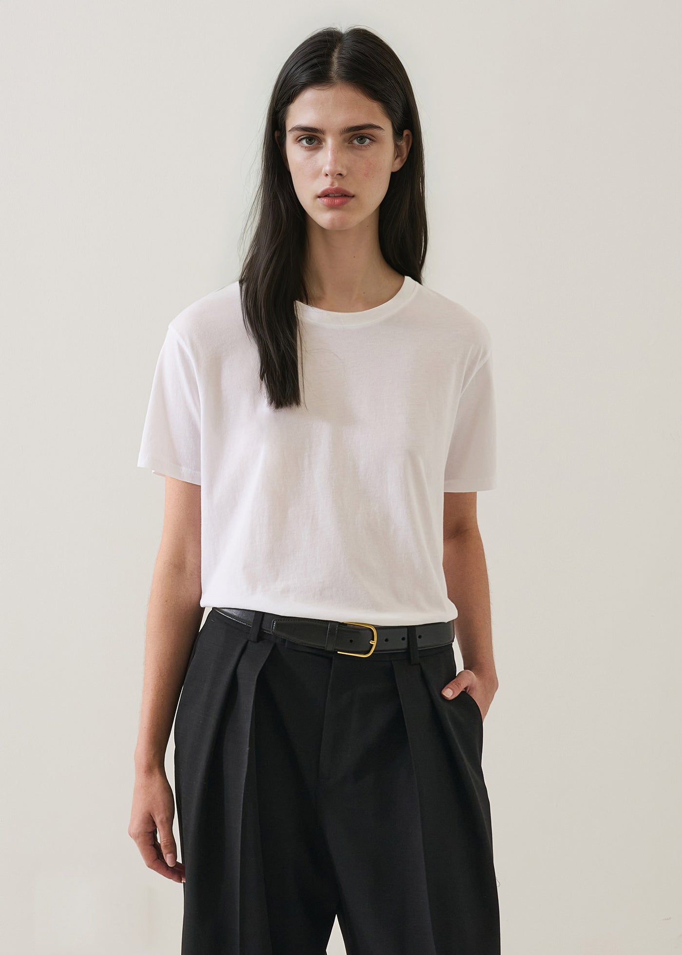 Patrick Assaraf Lightweight Pima Cotton Boyfriend T-Shirt W92C05