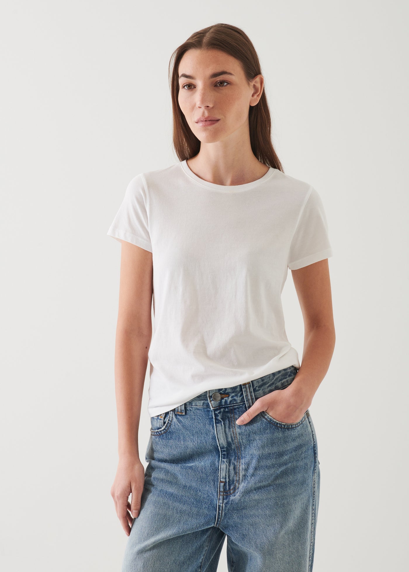 Patrick Assaraf Lightweight Pima Cotton Classic T-Shirt W92C09