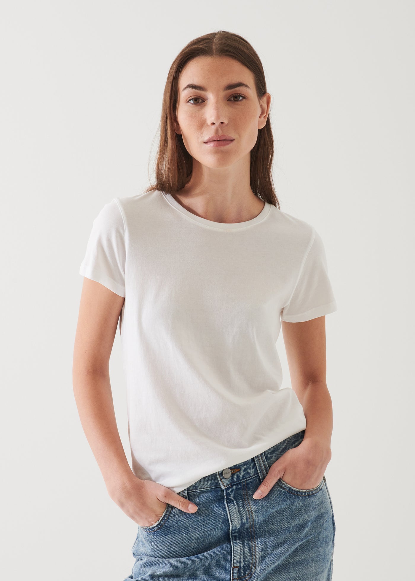 Patrick Assaraf Lightweight Pima Cotton Classic T-Shirt W92C09