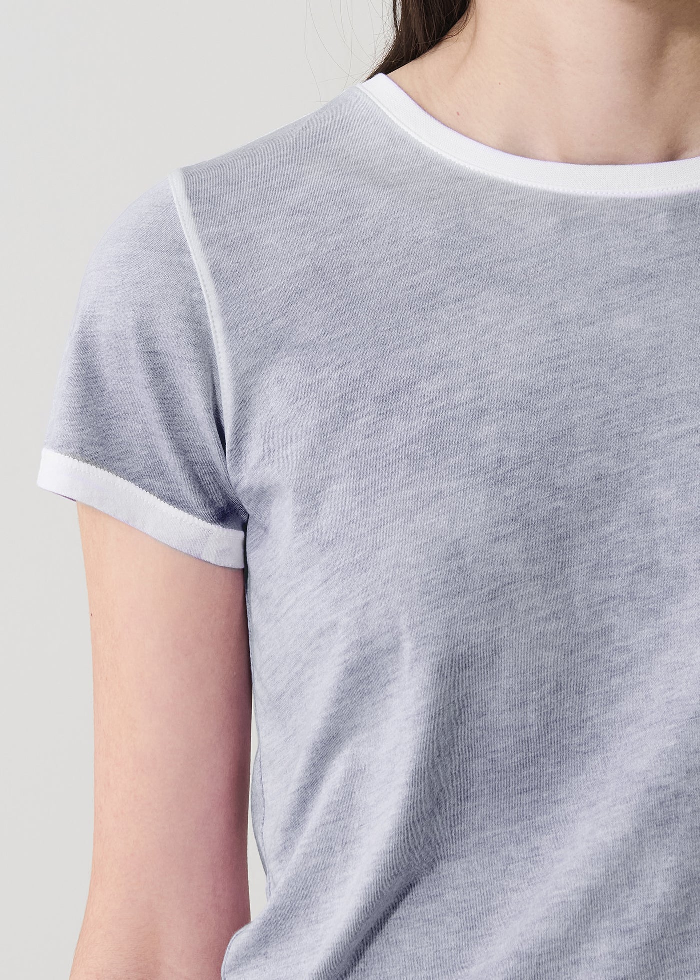 Patrick Assaraf Reverse Spray Lightweight Pima Cotton Classic T-Shirt W92C19B