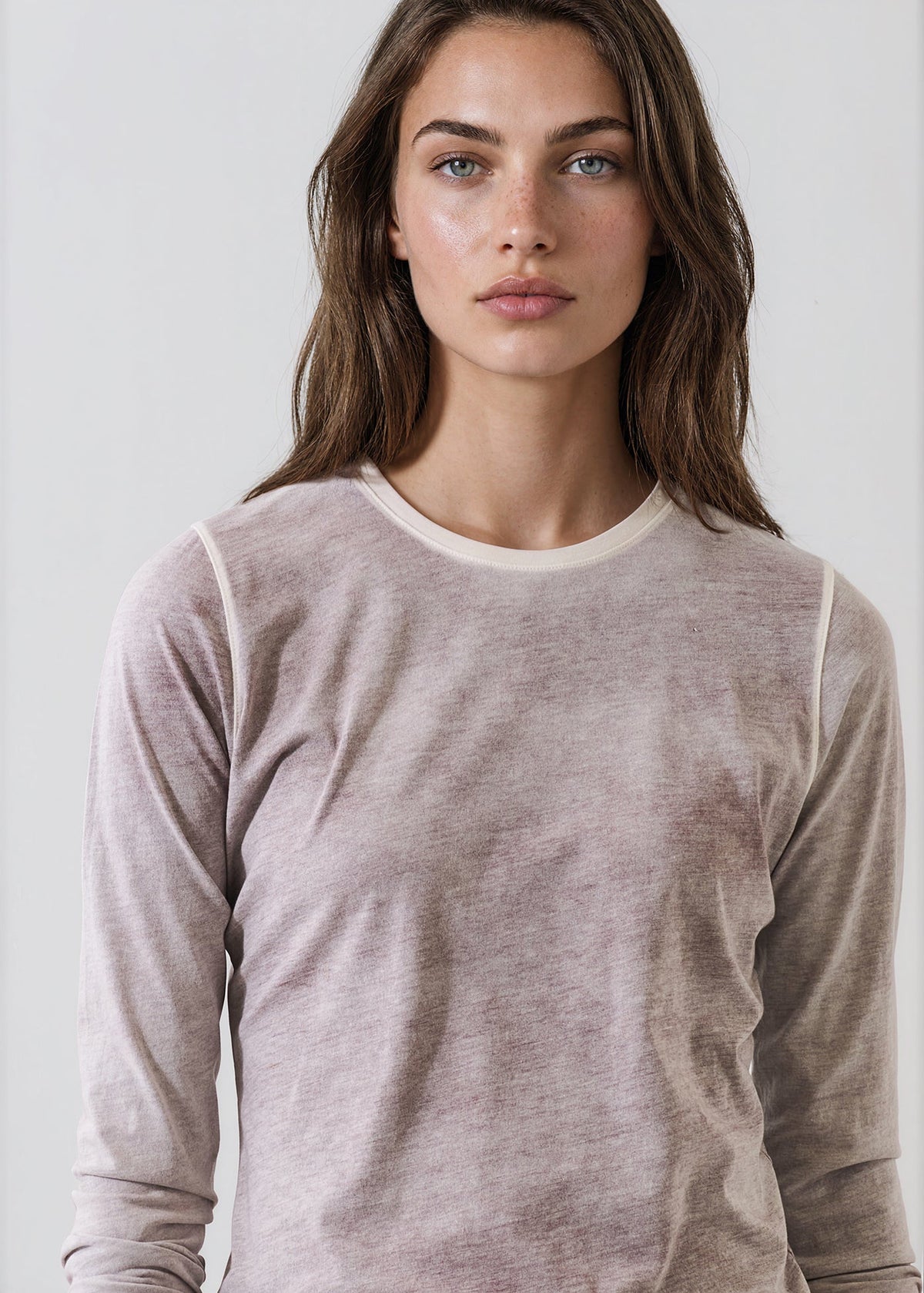 Patrick Assaraf Reverse Spray Lightweight Pima Cotton Crewneck T-Shirt W92C20