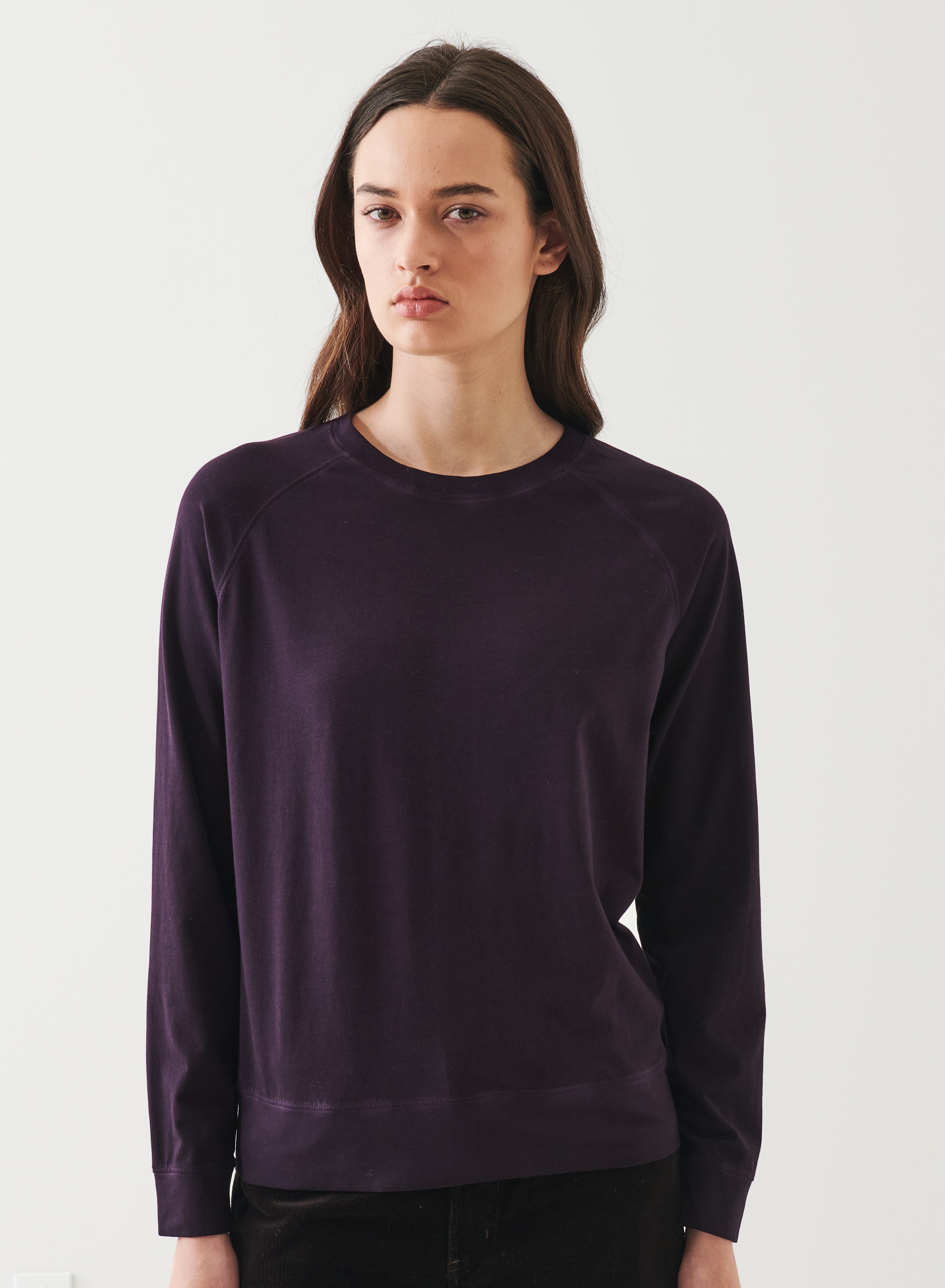 Patrick Assaraf Oversized Sublime Raglan Sweatshirt - Bordeaux W95C24Z