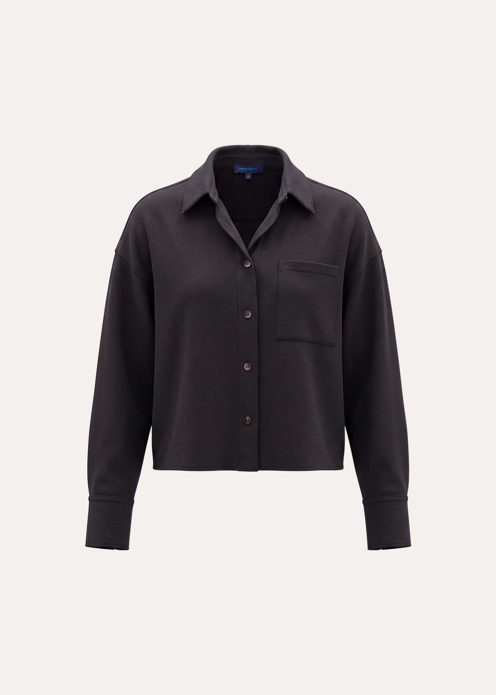 Patrick Assaraf Brushed French Terry Boxy Shirt W99D14