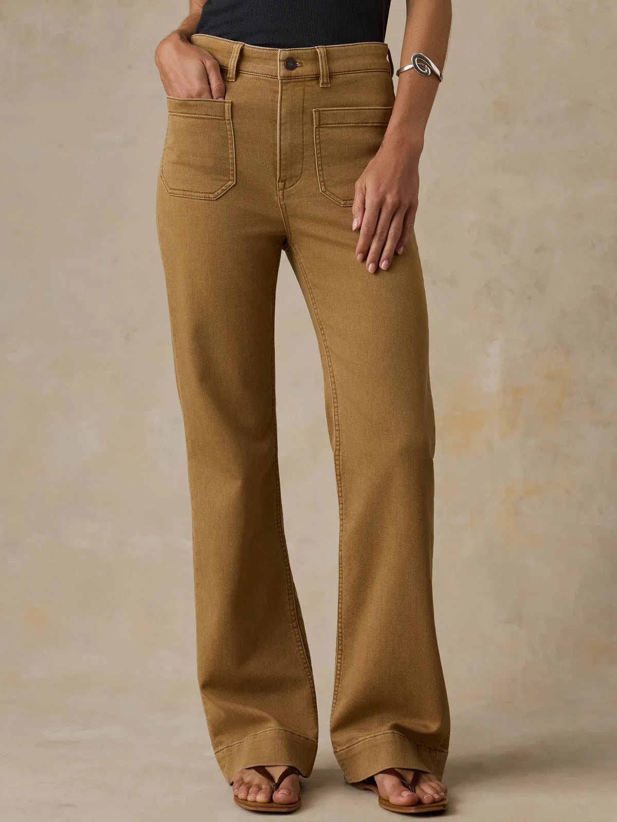 Faherty Stretch Terry Patch Pocket Pant - Elk Brown