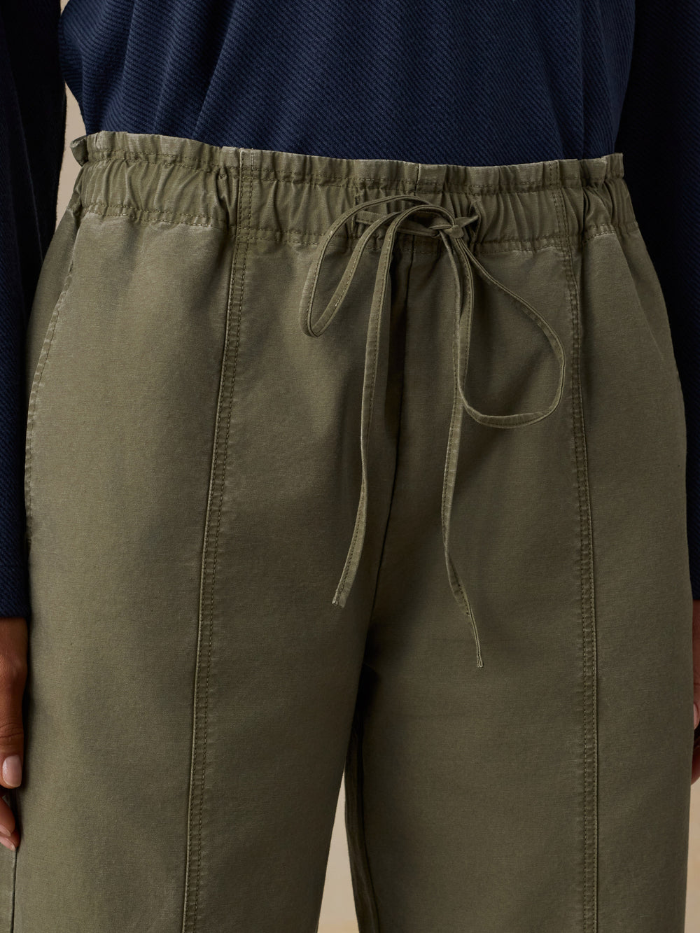Faherty Cotton Twill Drawstring Pant - Olive