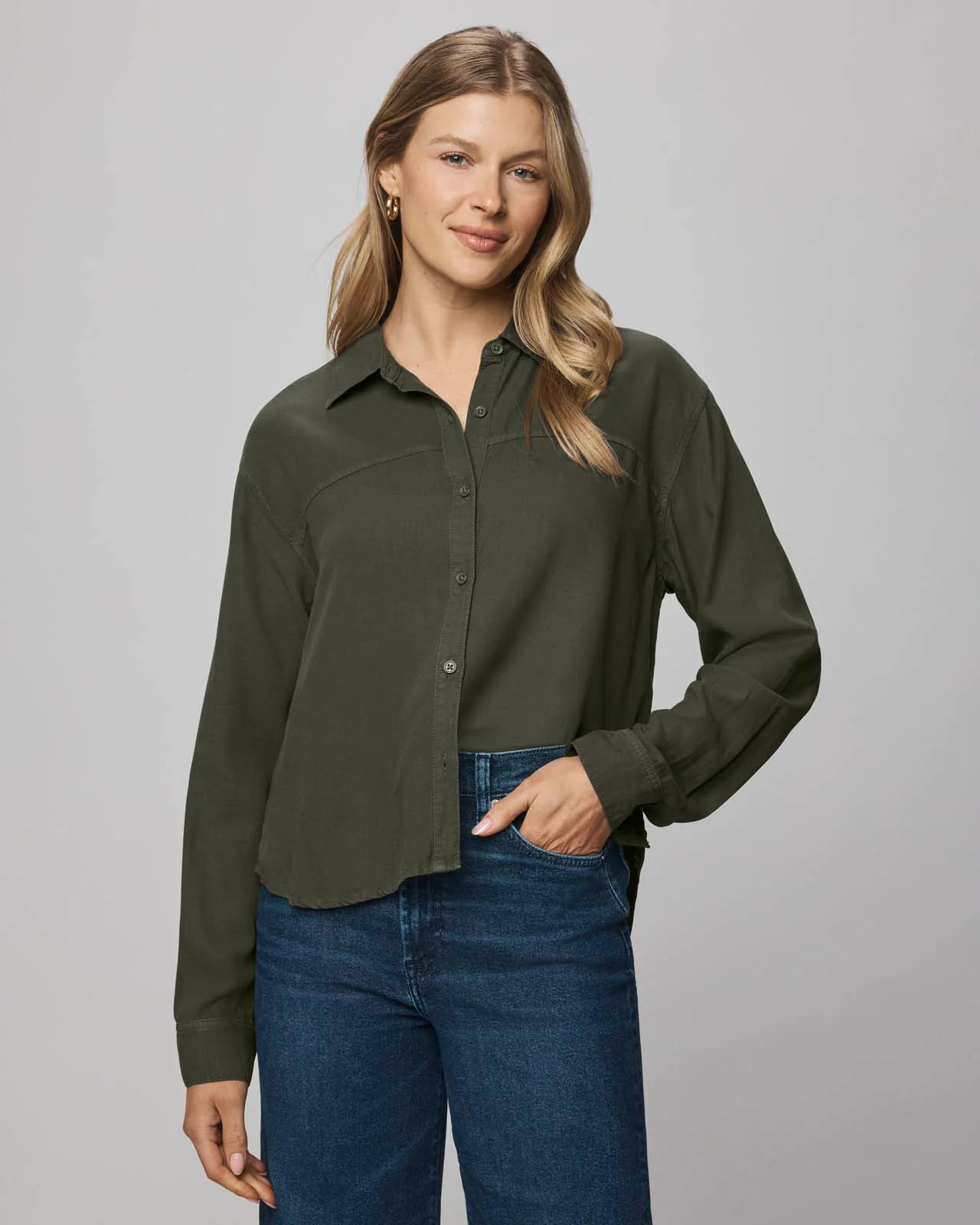 Splendid Joanne Blouse Green Spruce RF5W520