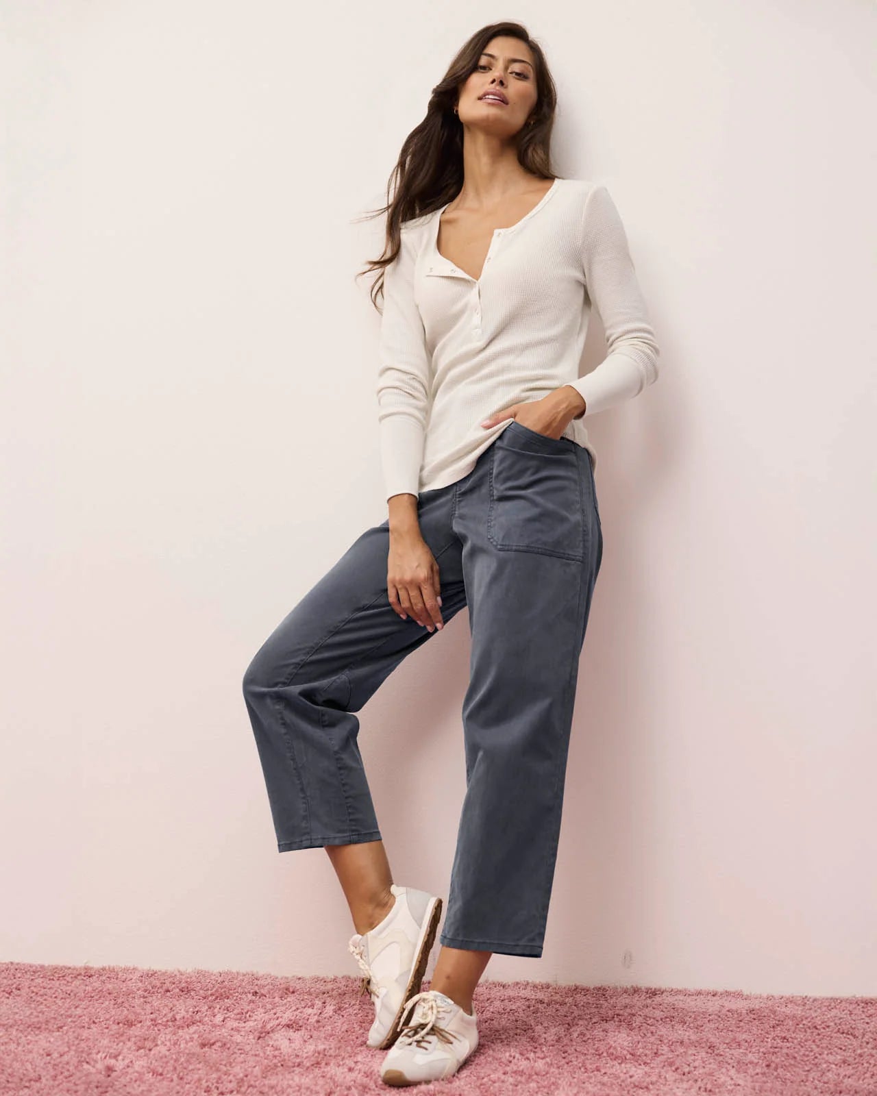 Splendid Thermal Forever Henley Pale Oak Heather RF8K630