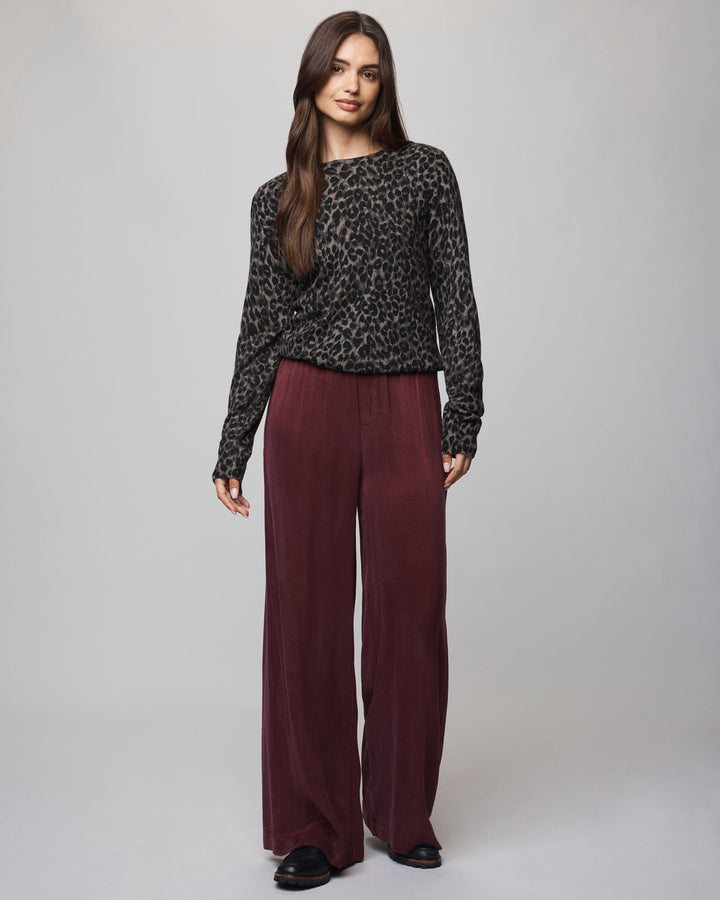 Splendid Leopard Lounge Crewneck Sweater RF5S311