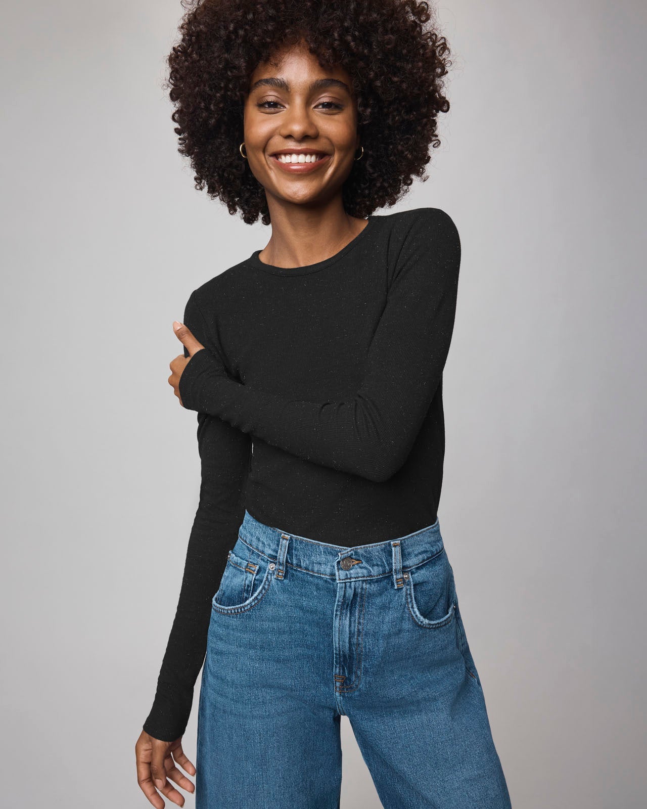 Splendid Isabella Shimmer Long Sleeve Tee RW2K620