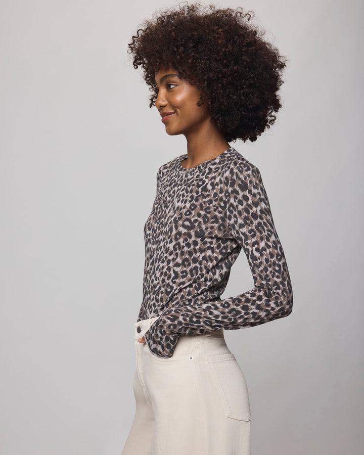 Splendid Leopard Bamboo Long Sleeve Tee RF3K542