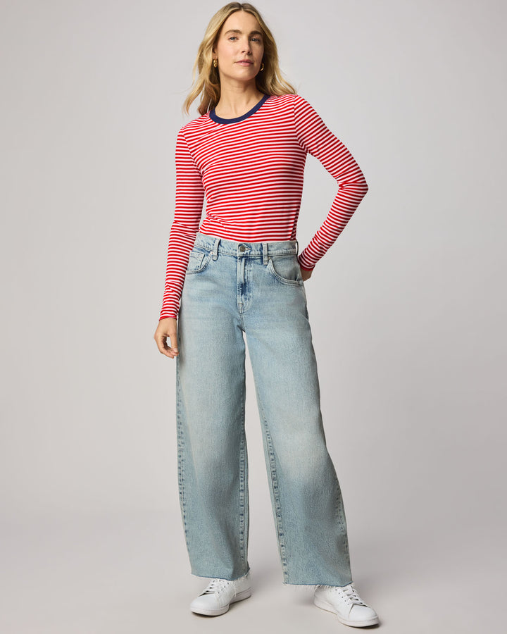 Splendid Striped Bamboo Long Sleeve Tee RF3K541