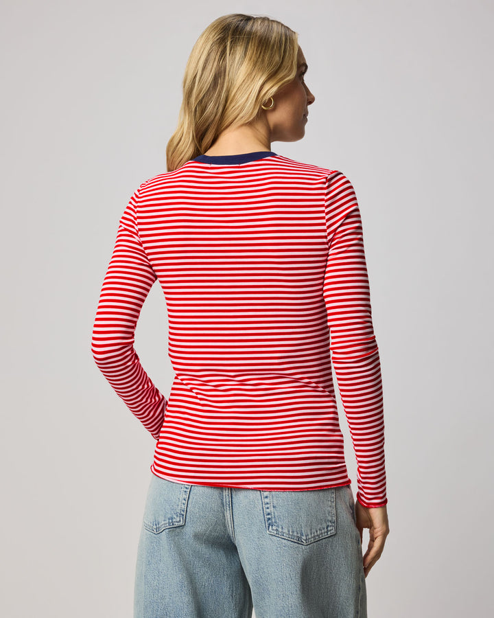 Splendid Striped Bamboo Long Sleeve Tee RF3K541