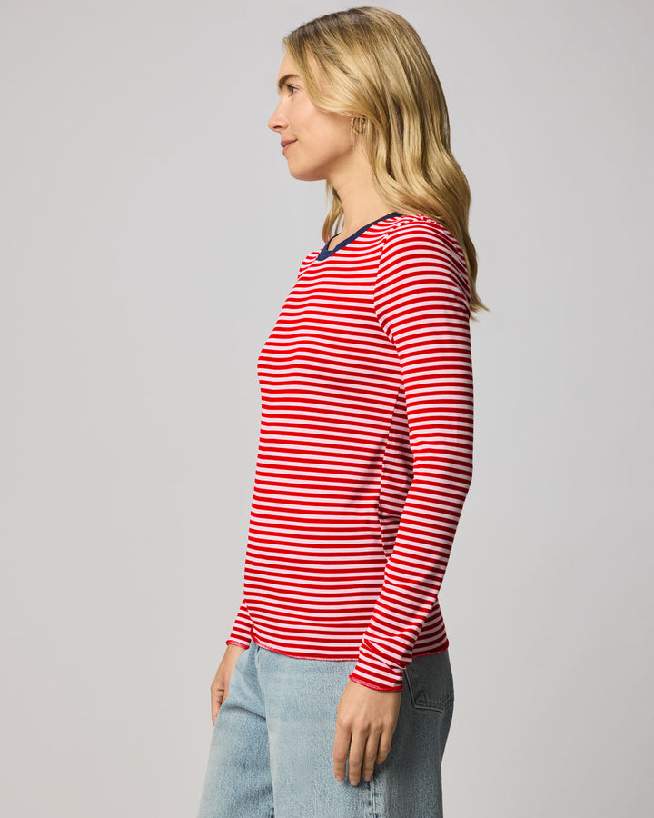 Splendid Striped Bamboo Long Sleeve Tee RF3K541