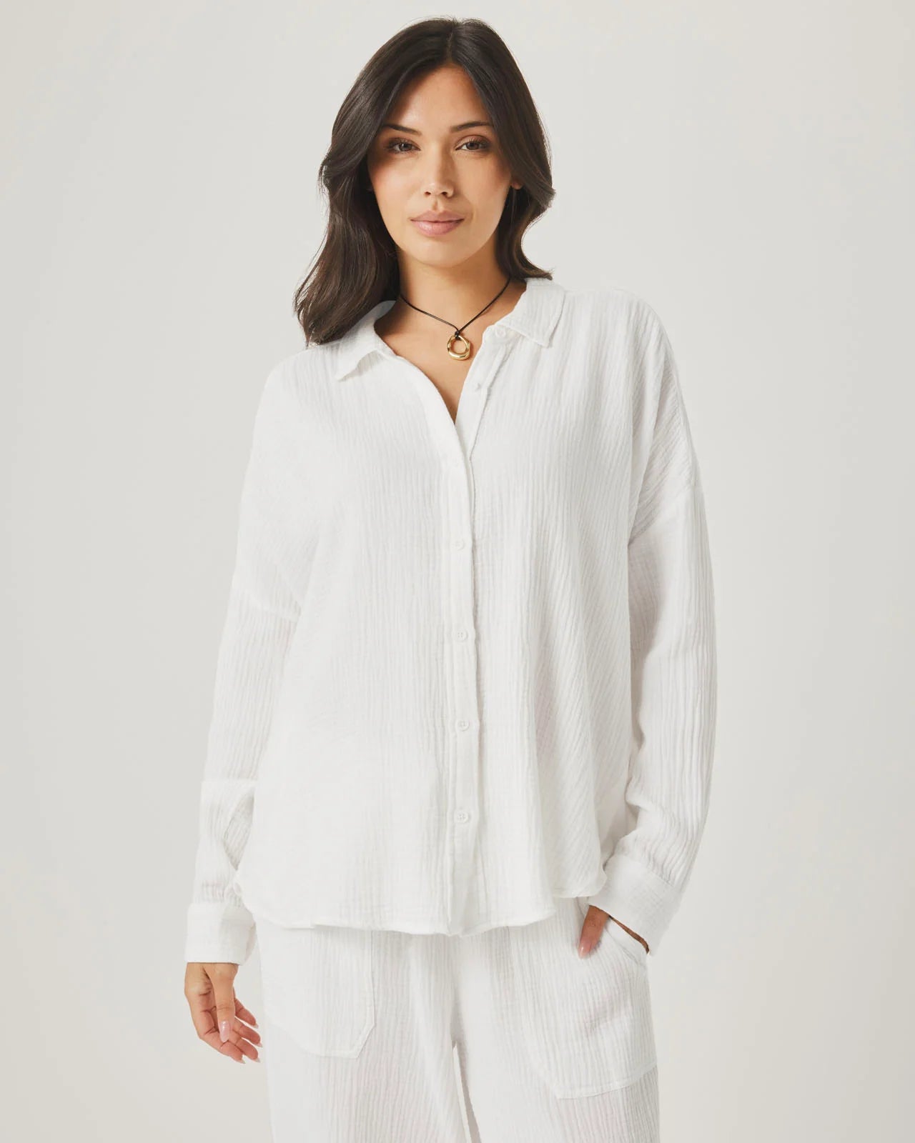 Splendid Ava Gauze Button Down RS6W400