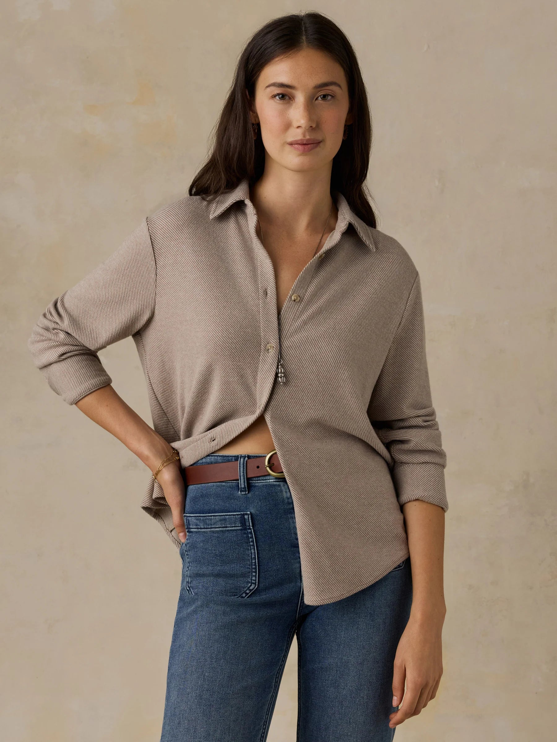 Faherty Legend™ Sweater Classic Shirt - Timber Twill