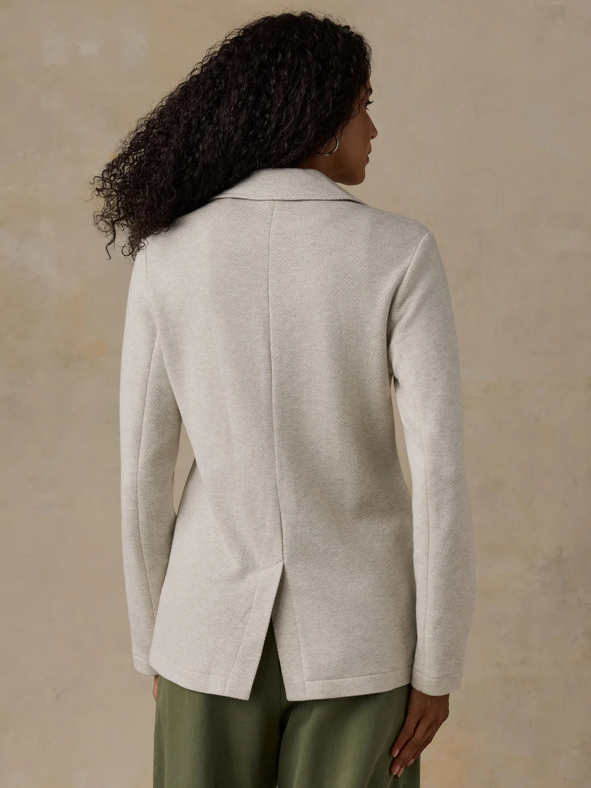Faherty Inlet Knit Blazer - Light Oatmeal Melange