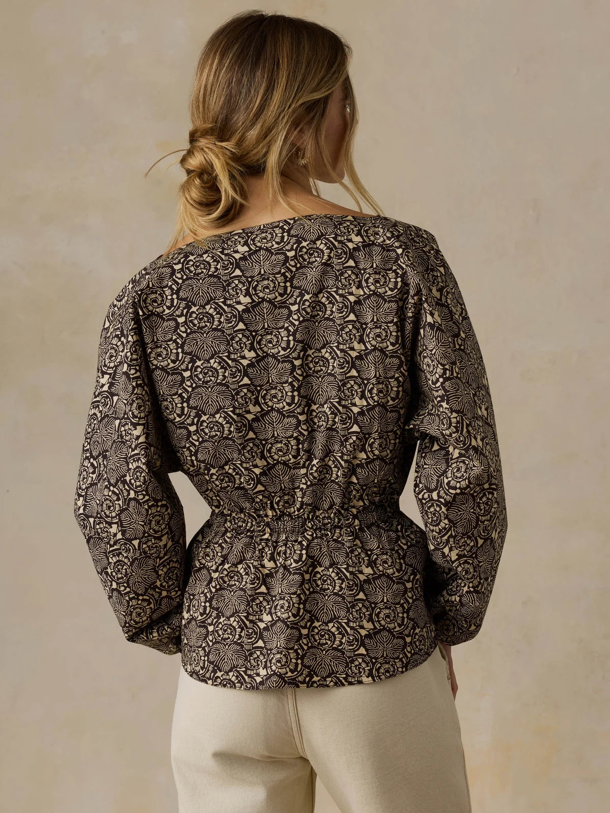 Faherty Coastal Poplin Faye Top - Night Bloom