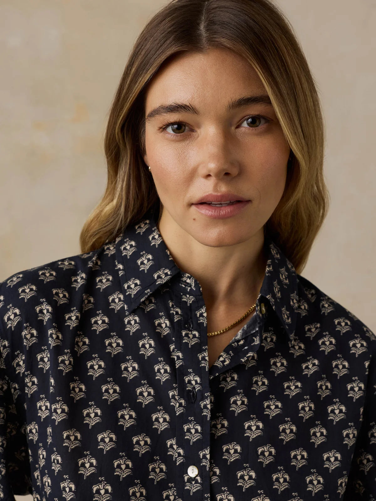 Faherty Suki Blouse- Eclipse Blossom