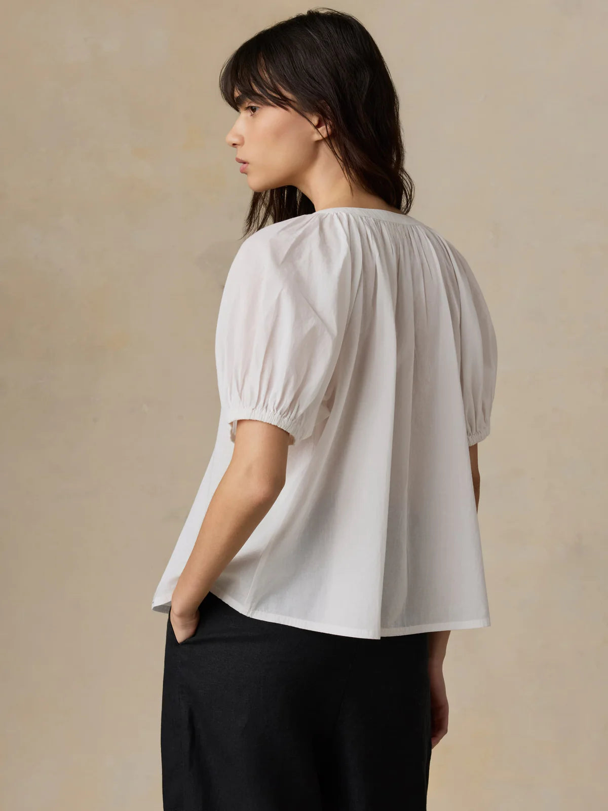 Faherty Voile Lettie Top - White