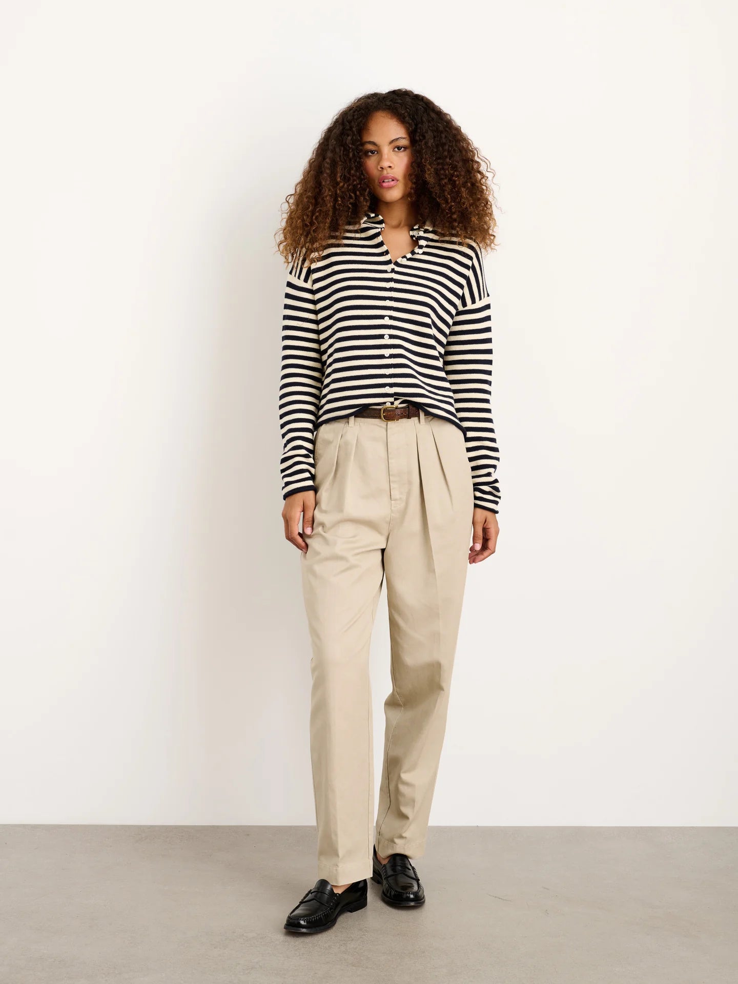 Alex Mill Taylor Striped Cardigan in Cotton Cashmere