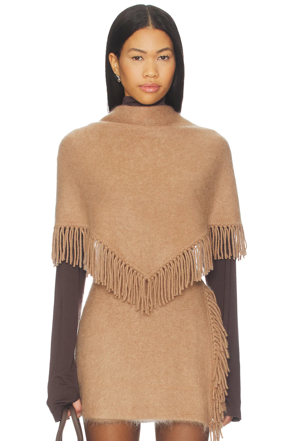 White + Warren Brushed Cashmere Fringe Scarf 21596