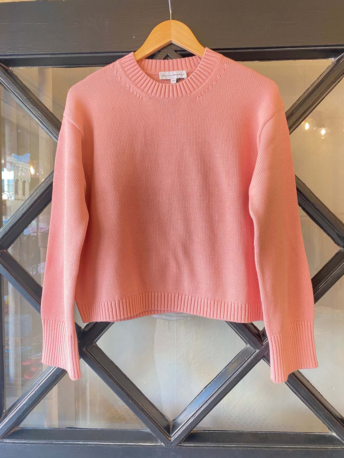 White + Warren Organic Cotton Easy Crewneck Faded Rose 21329