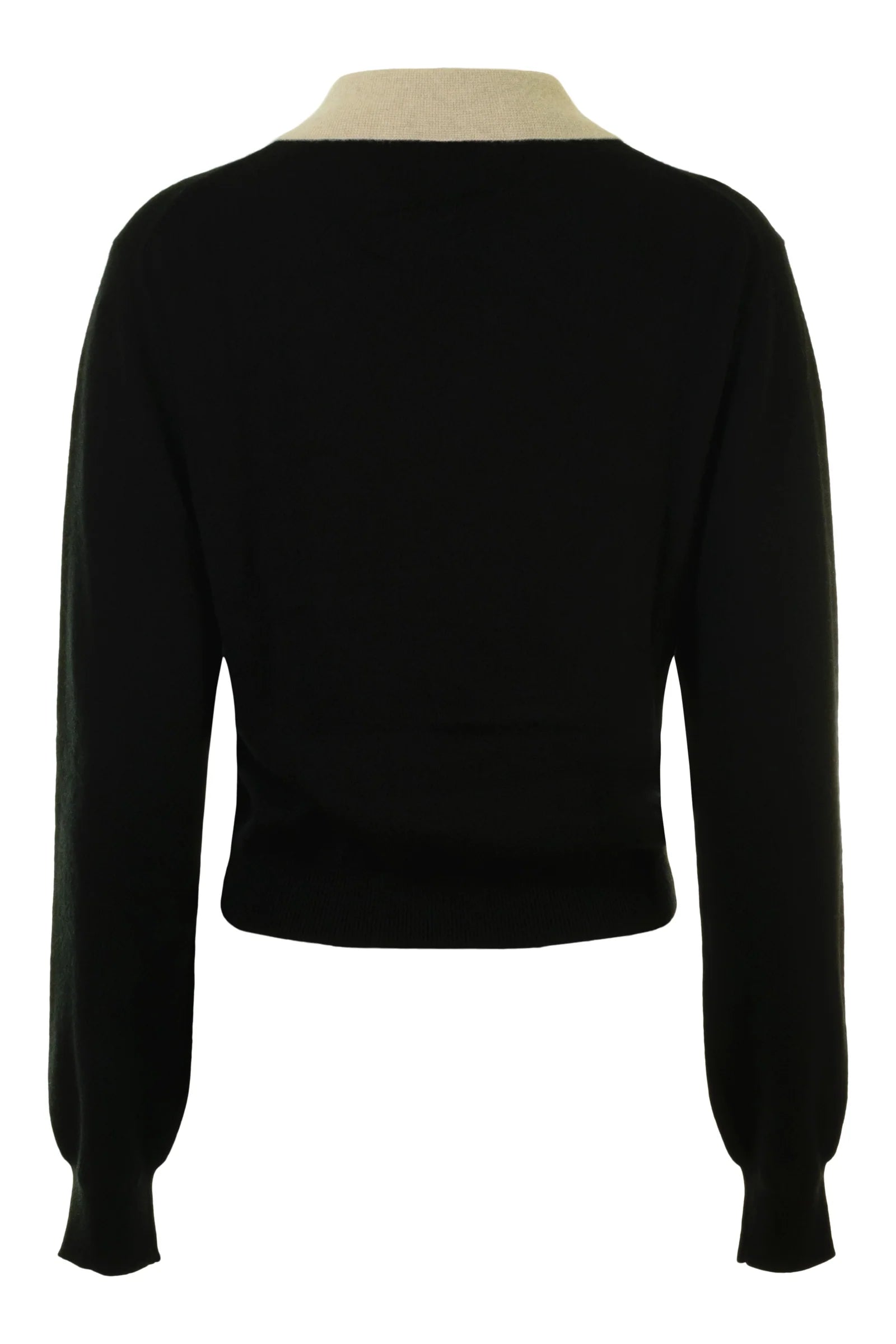 White + Warren Cashmere Contrast Collar Sweater 21971