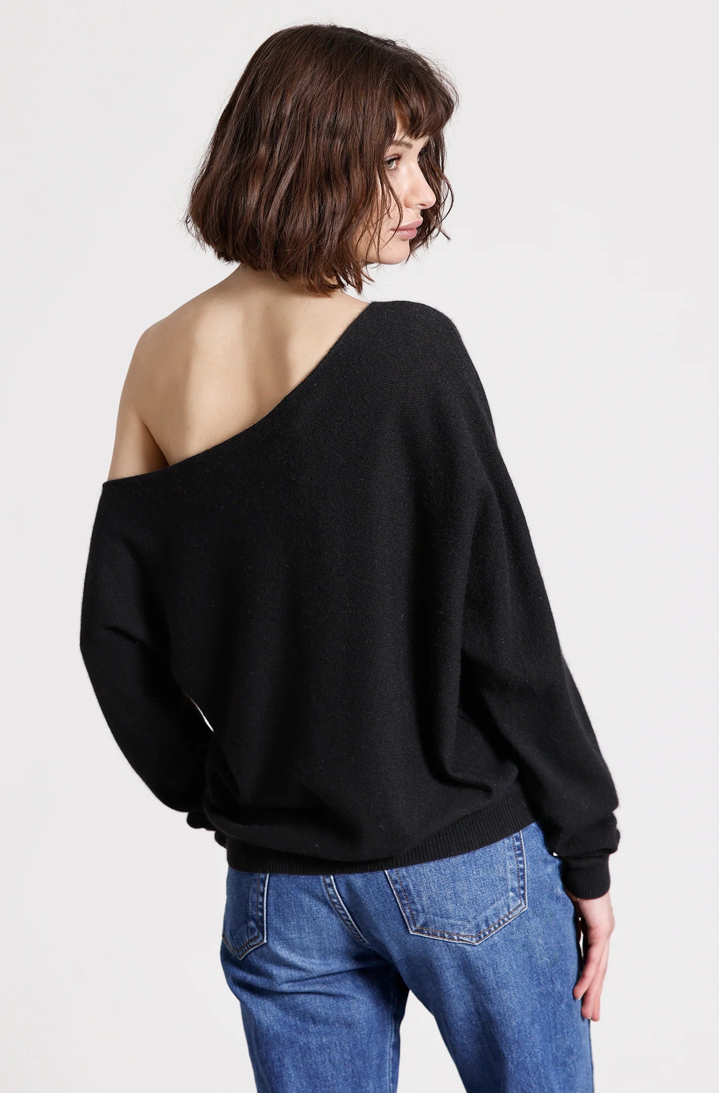 Minnie Rose Cashmere Off The Shoulder Top YR4332