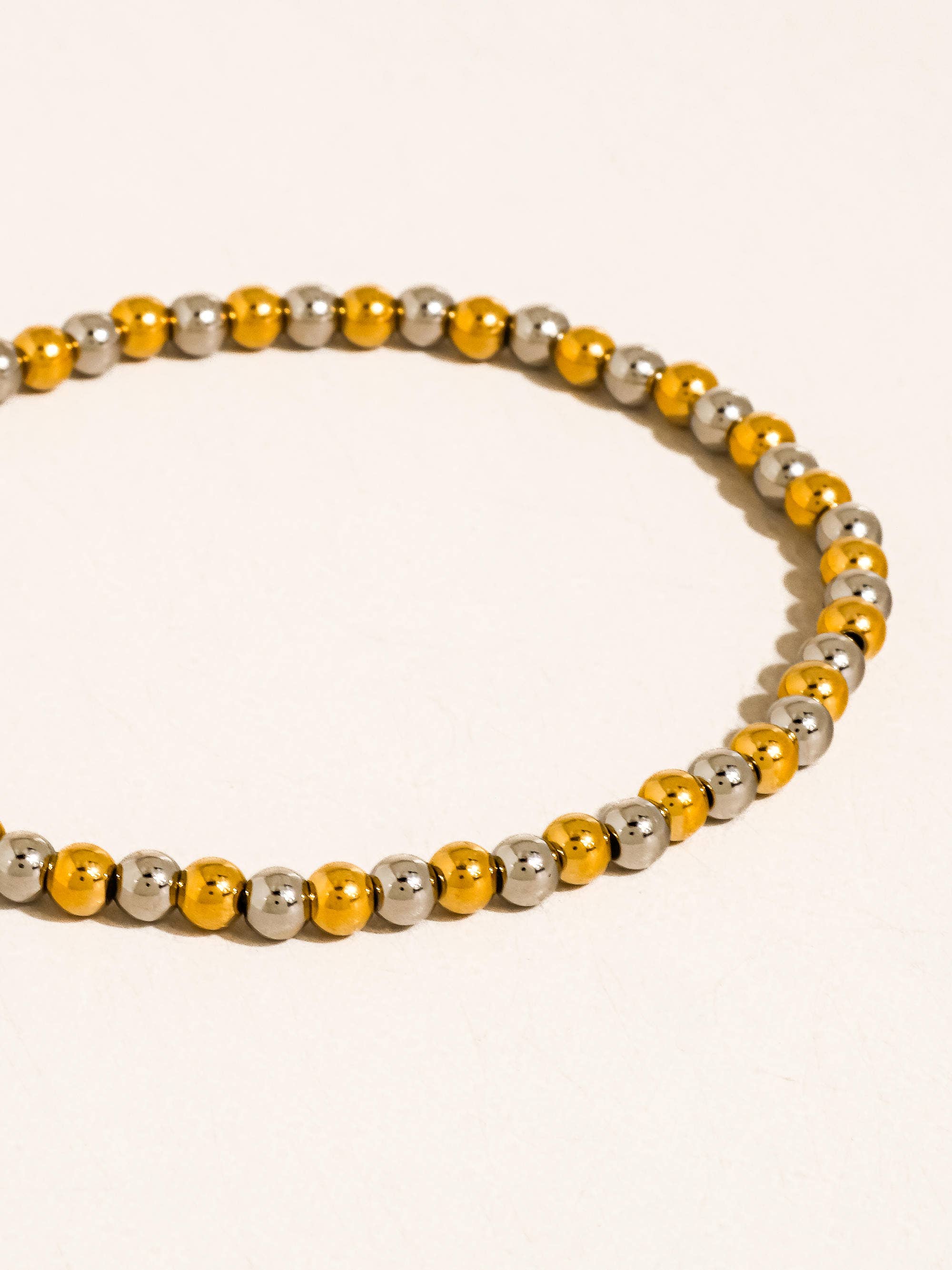 Flânerie Perlisse 18K Gold Two Tone Beaded Bracelet