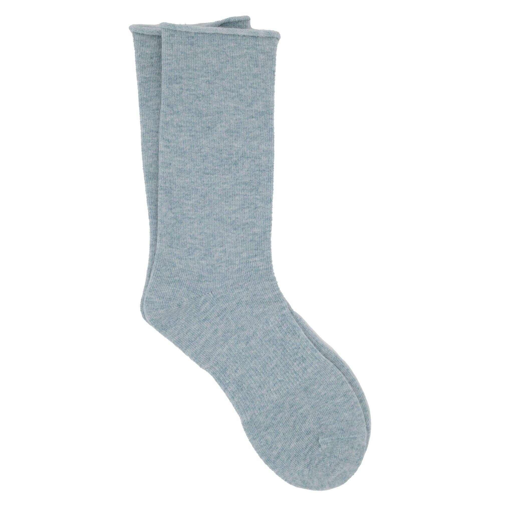 iLux Cashelle Cozy Cashmere Silk Roll Top Socks 1557
