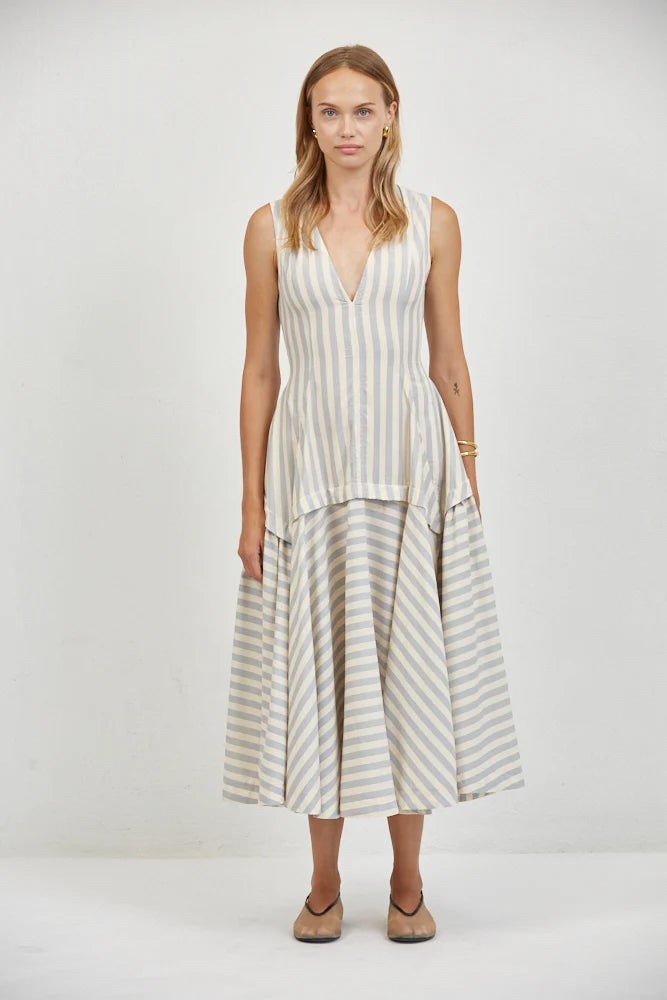 a.Ren Loire Striped Structured Dress