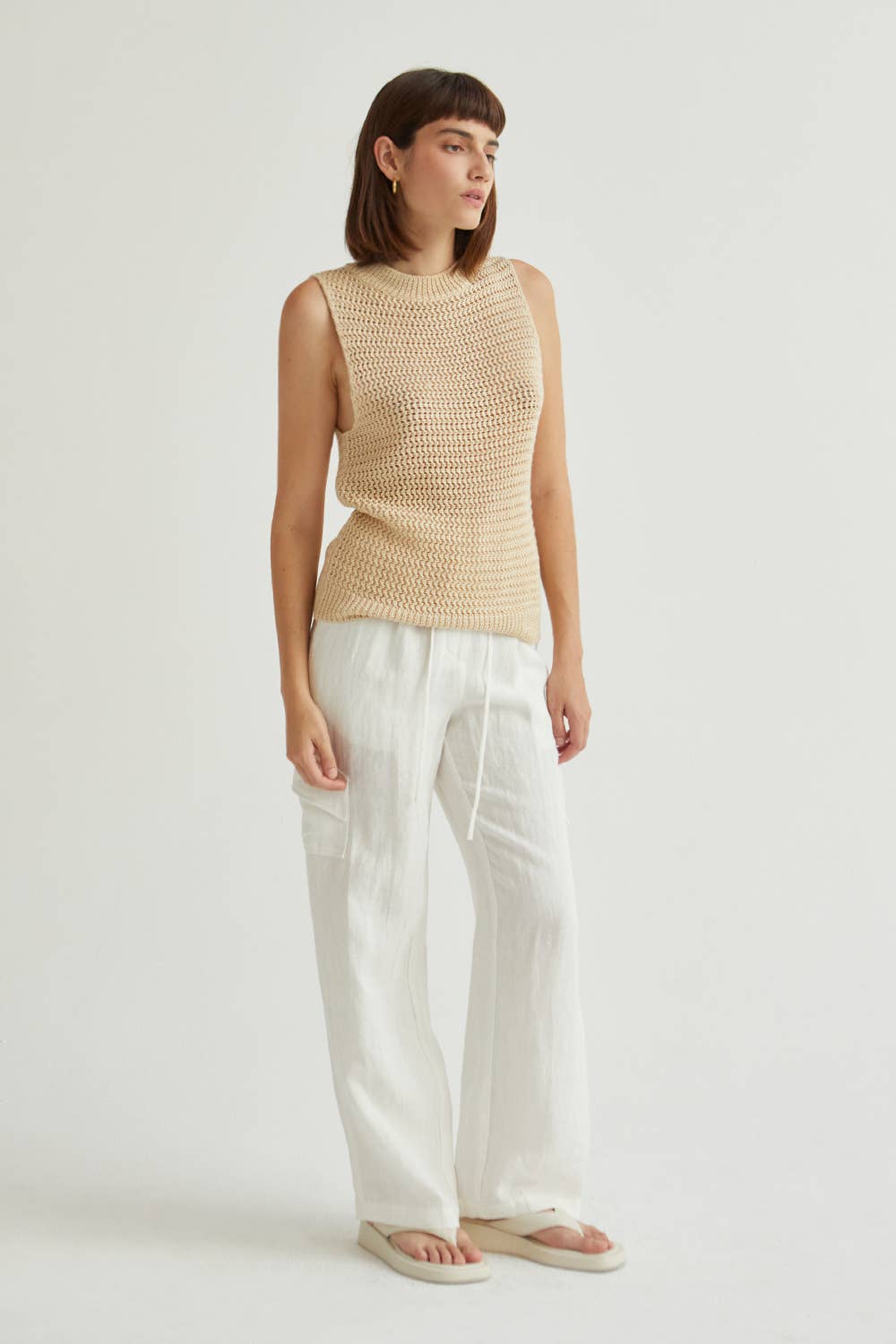 Crescent Julez Linen Cargo Trousers CP9150
