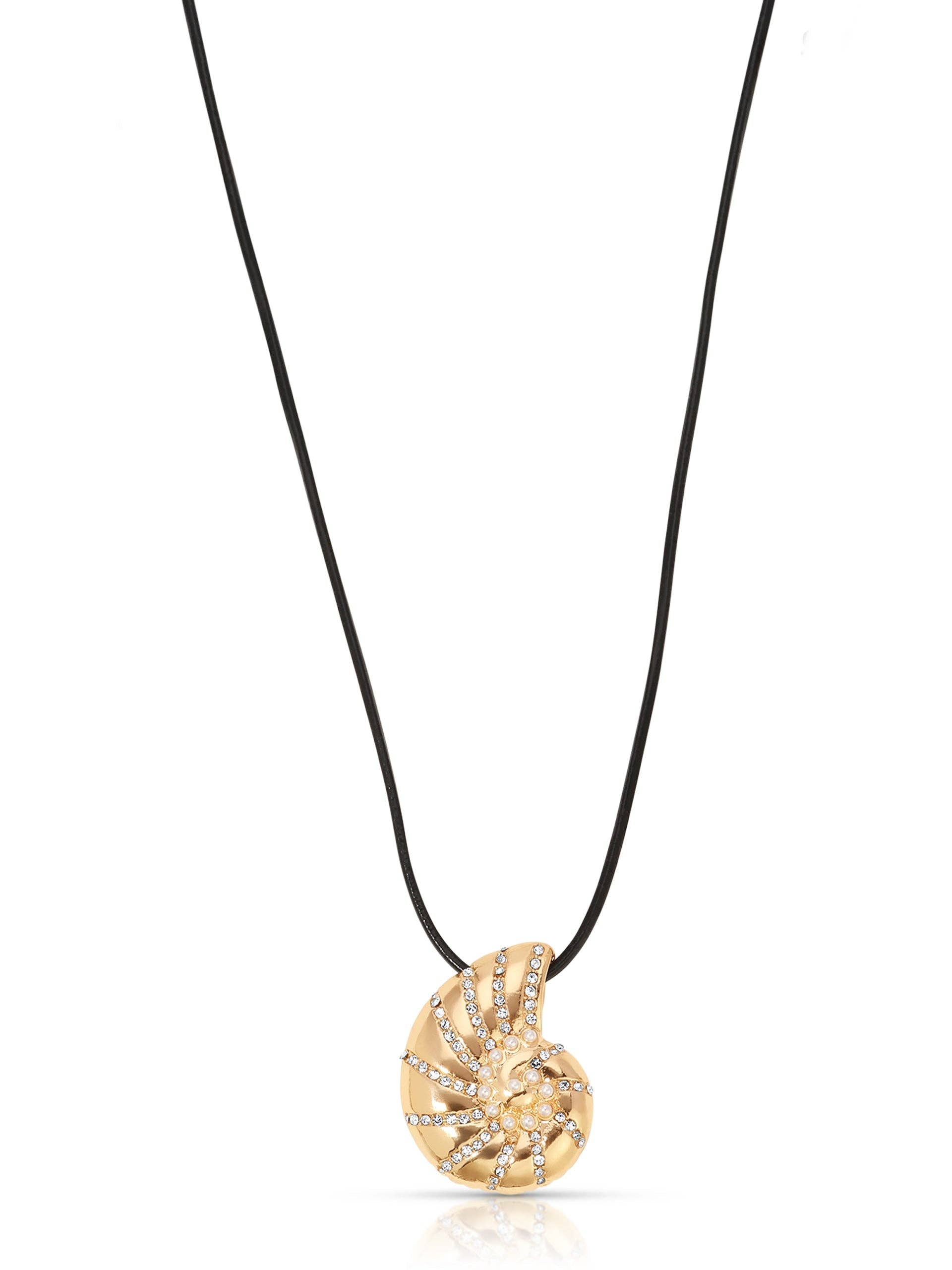 Ettika Nautilus Shell Cord Necklace