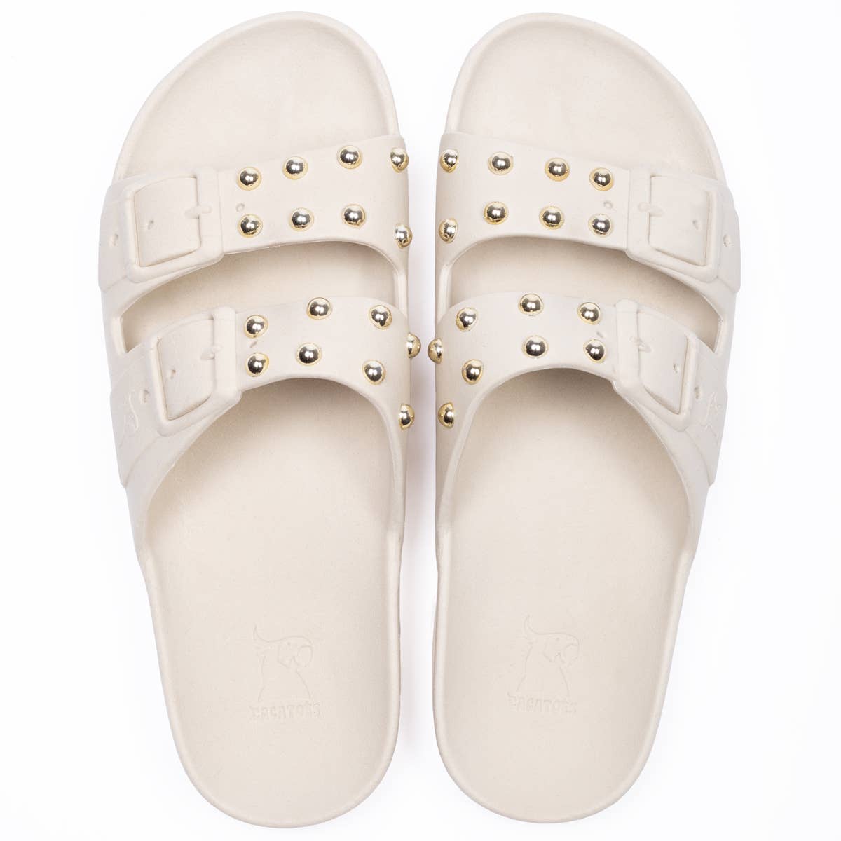 Cacatoès Florianopolis Domed Studs White Sandals