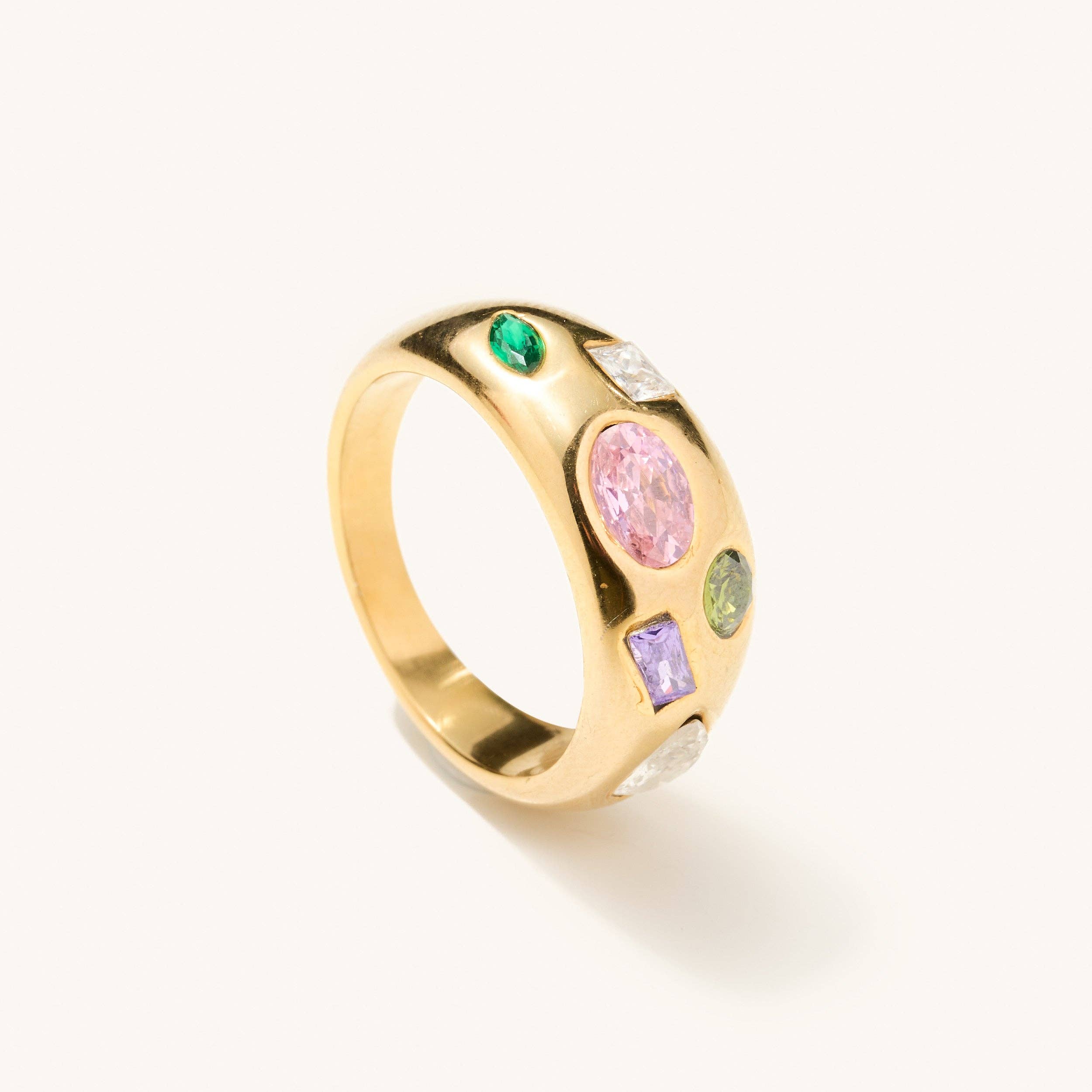 Nikki Smith Designs Lizzy Multi Gem Chunky Ring