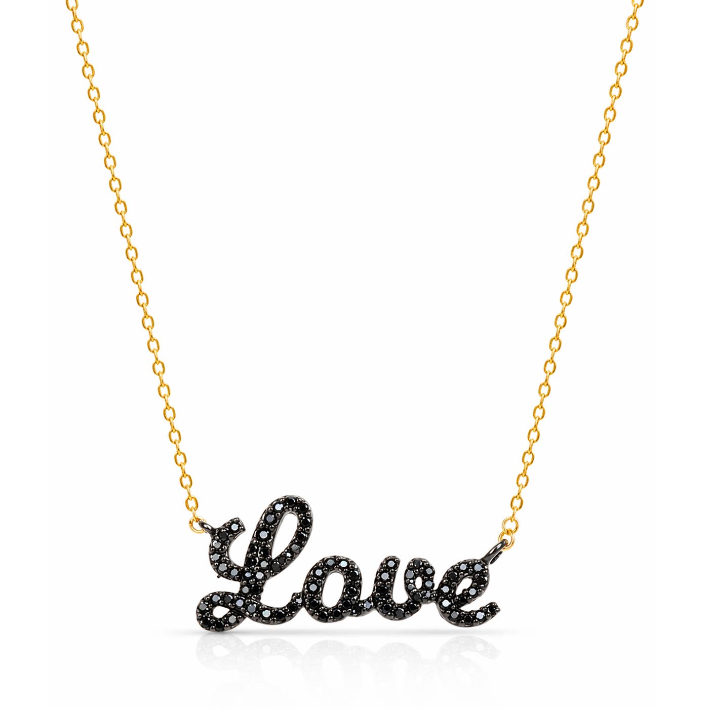 Pave Medium Love Necklace TN-94