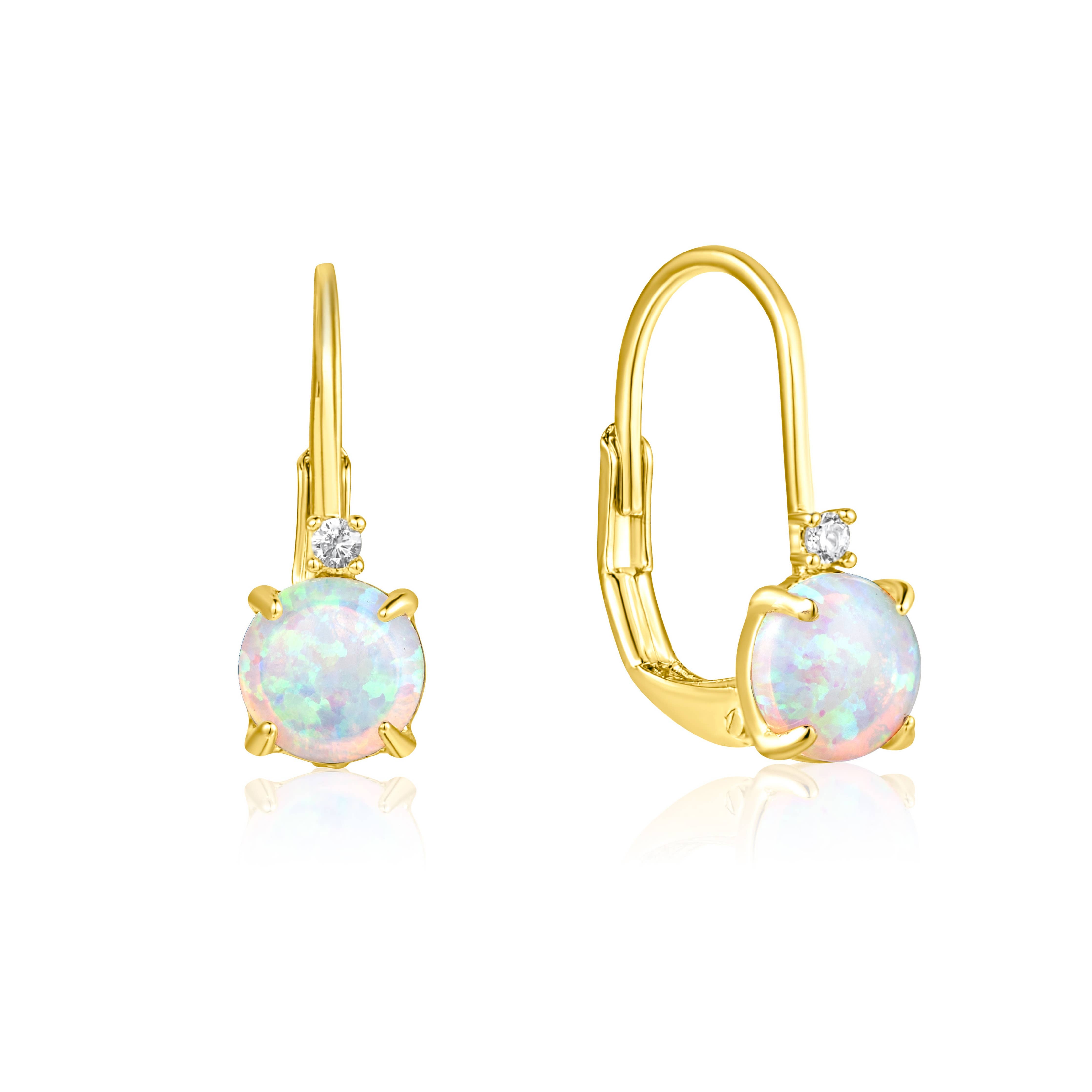 Heilo Jewelry Quinn Light Blue Opal Earrings