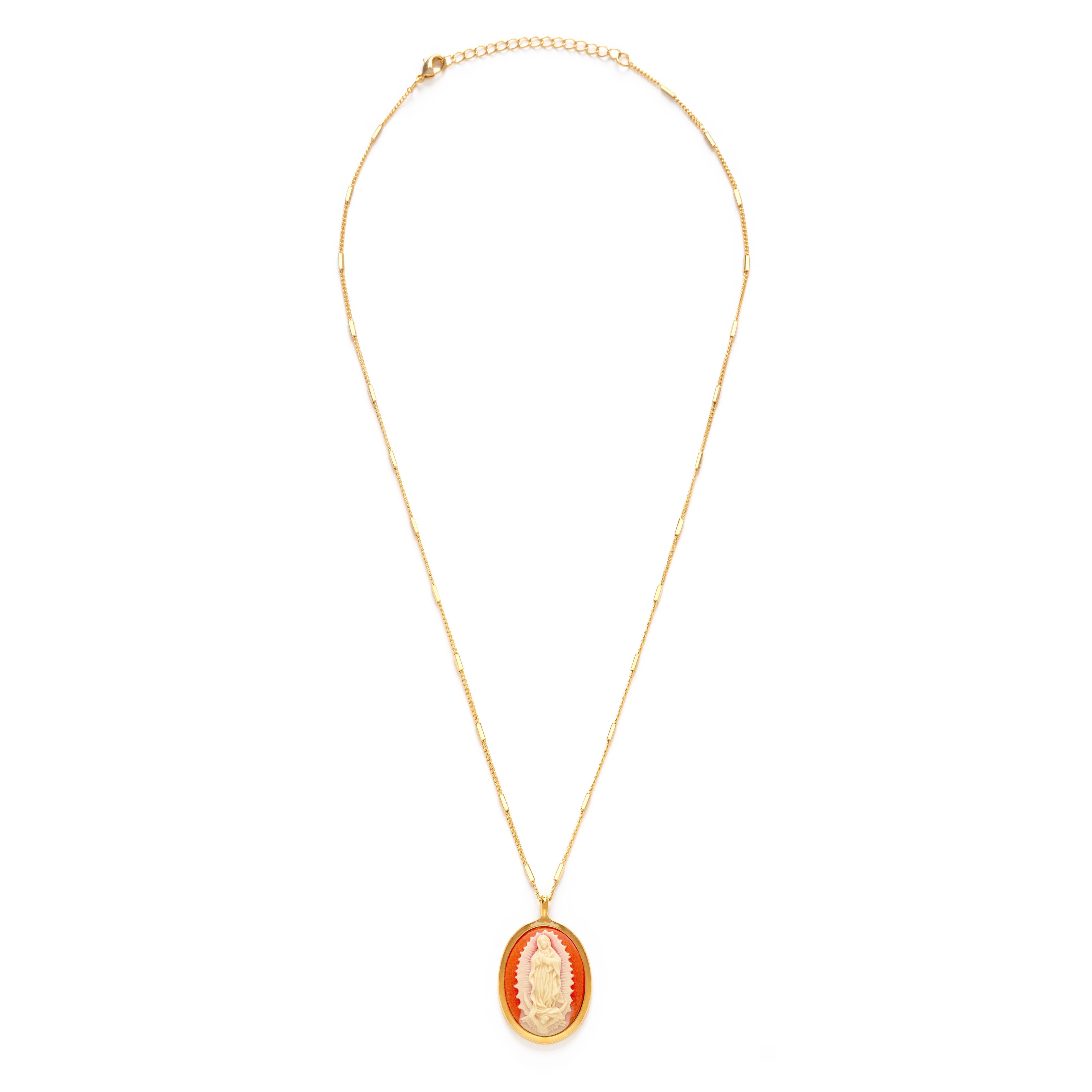 Amano Studio Virgin of Guadalupe Vintage Cameo Necklace