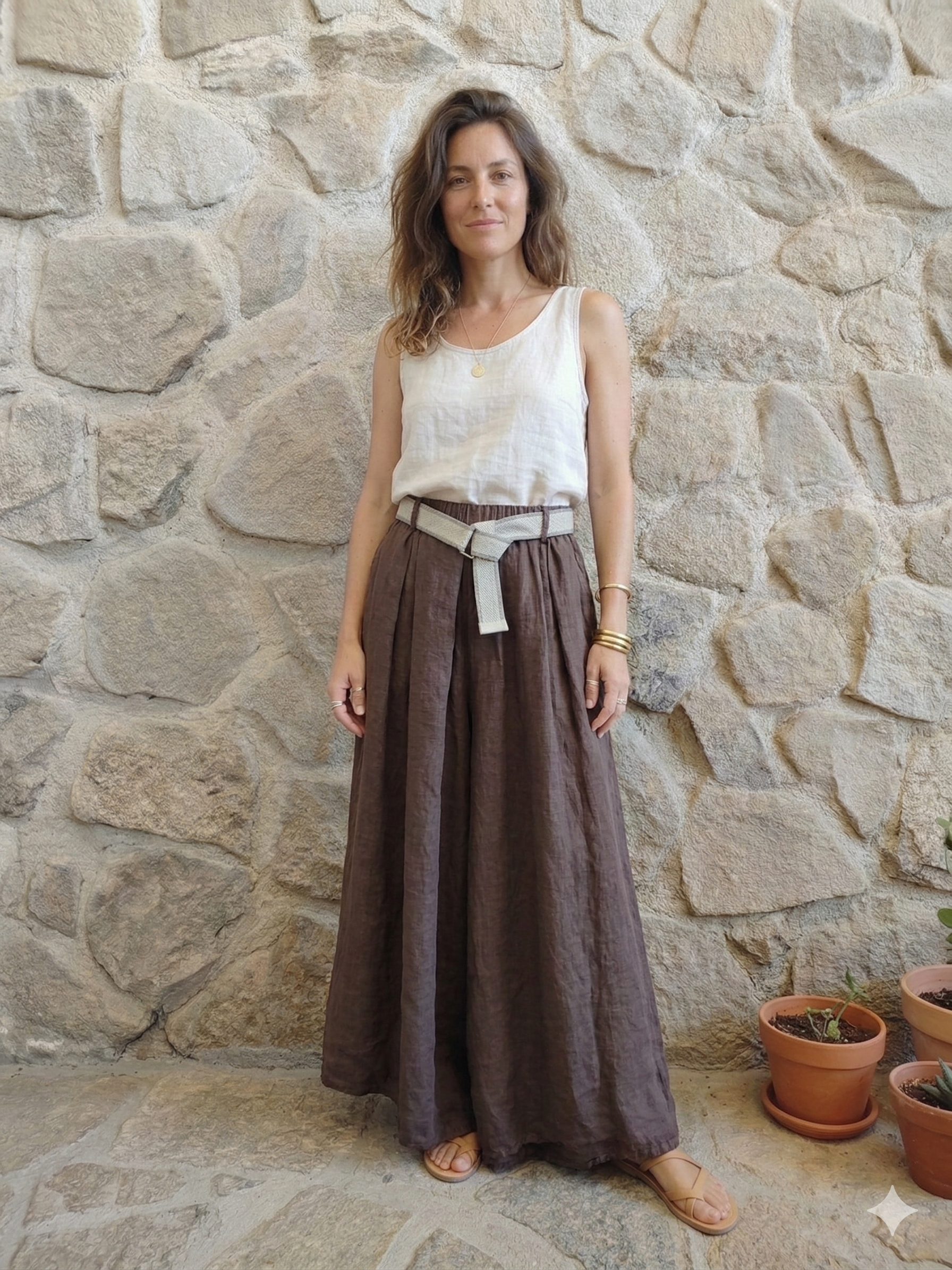 European Linen Palazzo Pant 30522