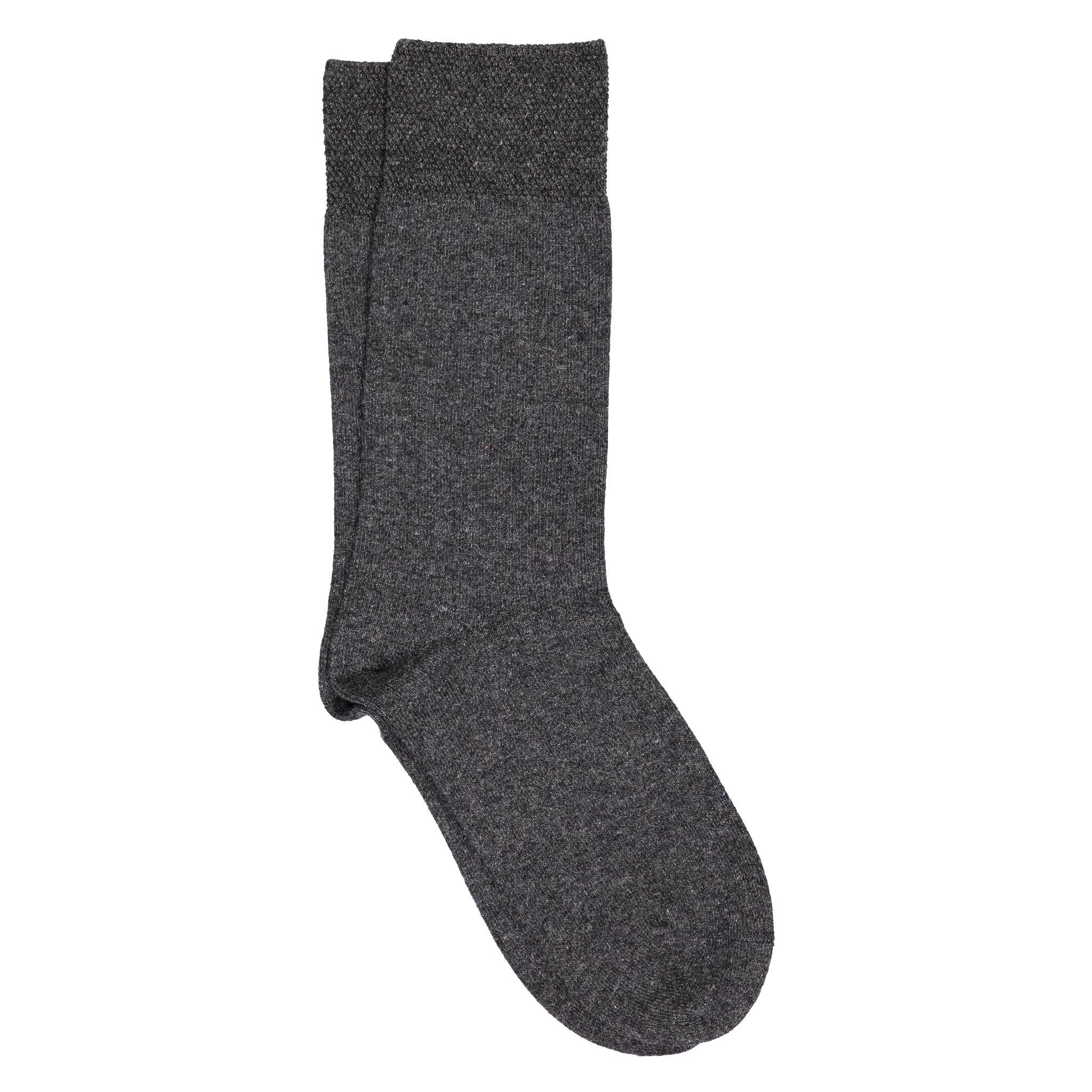 iLux Nuvola Cozy Cashmere Silk Pique Cuff Crew Socks 1602