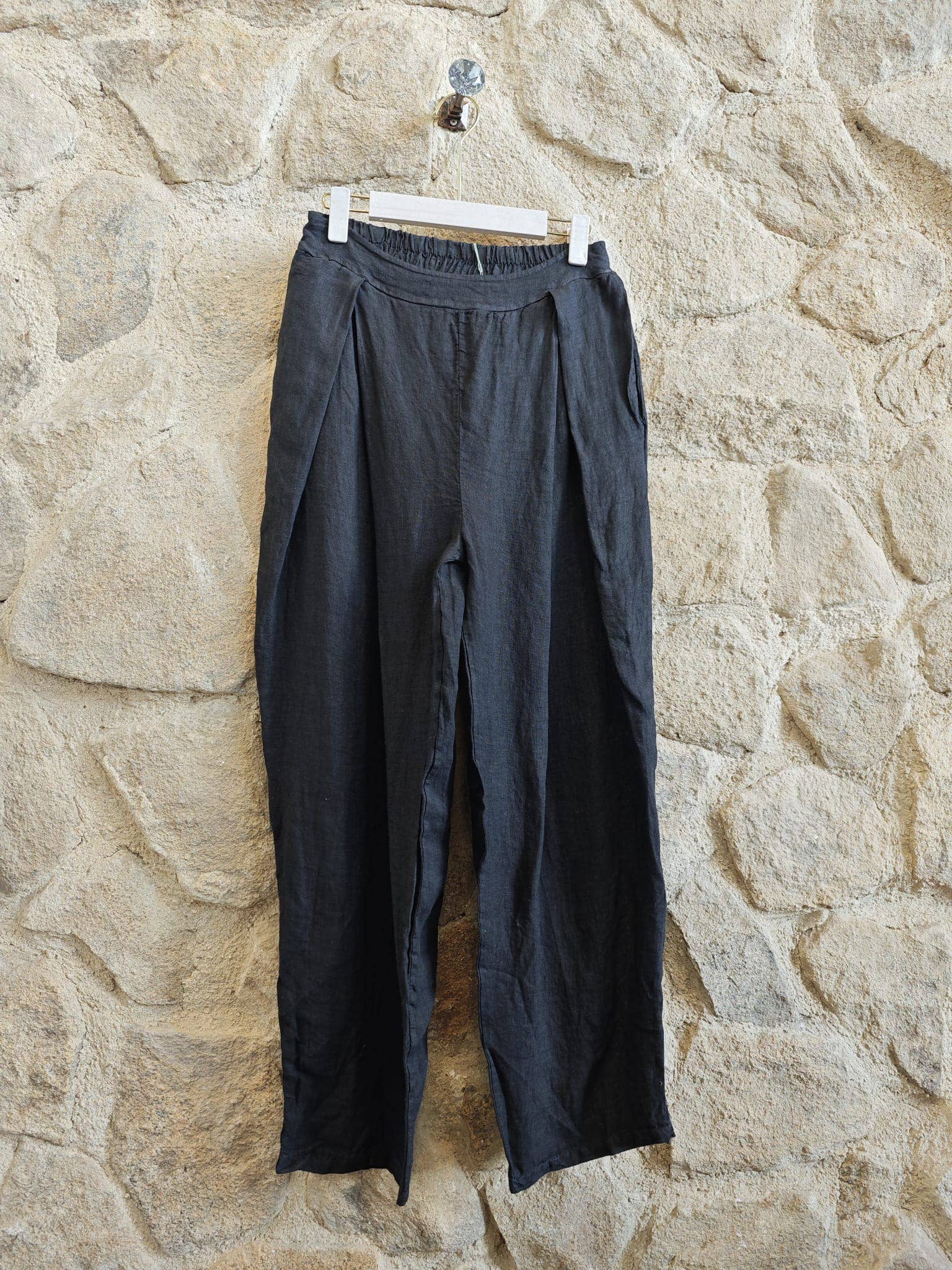 European Linen Wide Leg Pant 30622