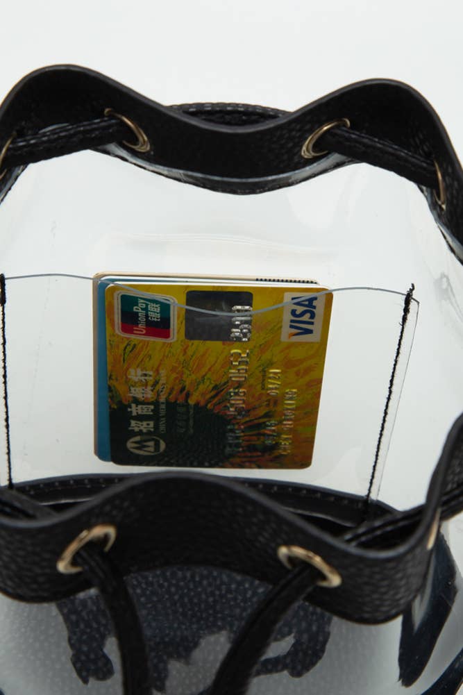 Catherine's Game Day Clear Crossbody Stadium Bucket Bag