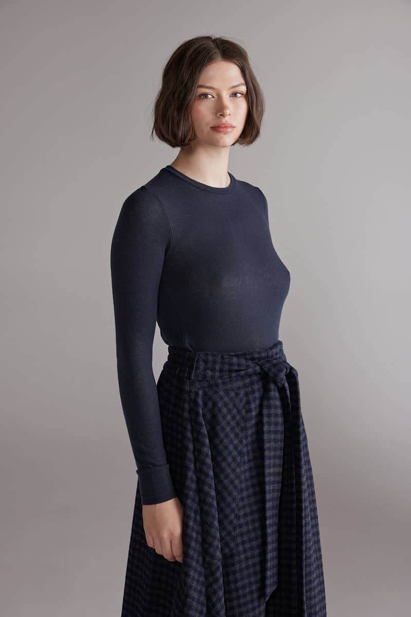 Amente Wool Blend Knit Top