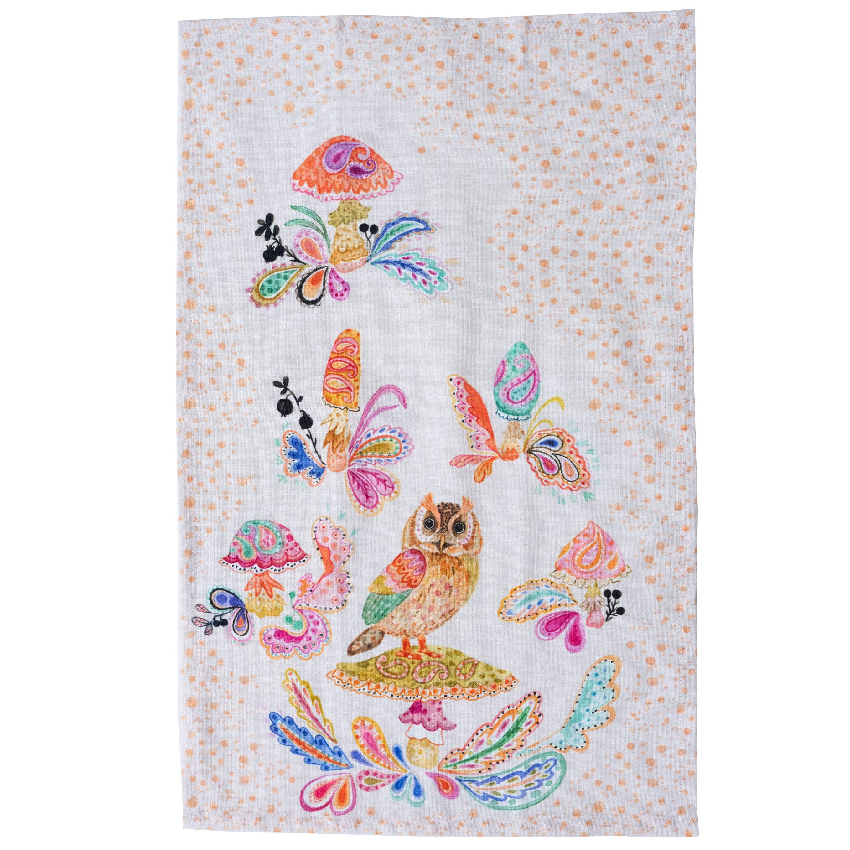 Betsy Olmsted Tea Towel- Long Eared Owl