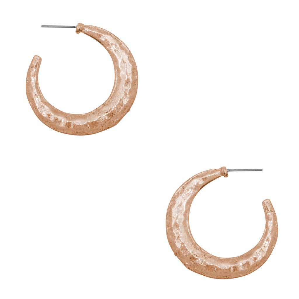 Karine Sultan Textured Hoop Earrings E50120