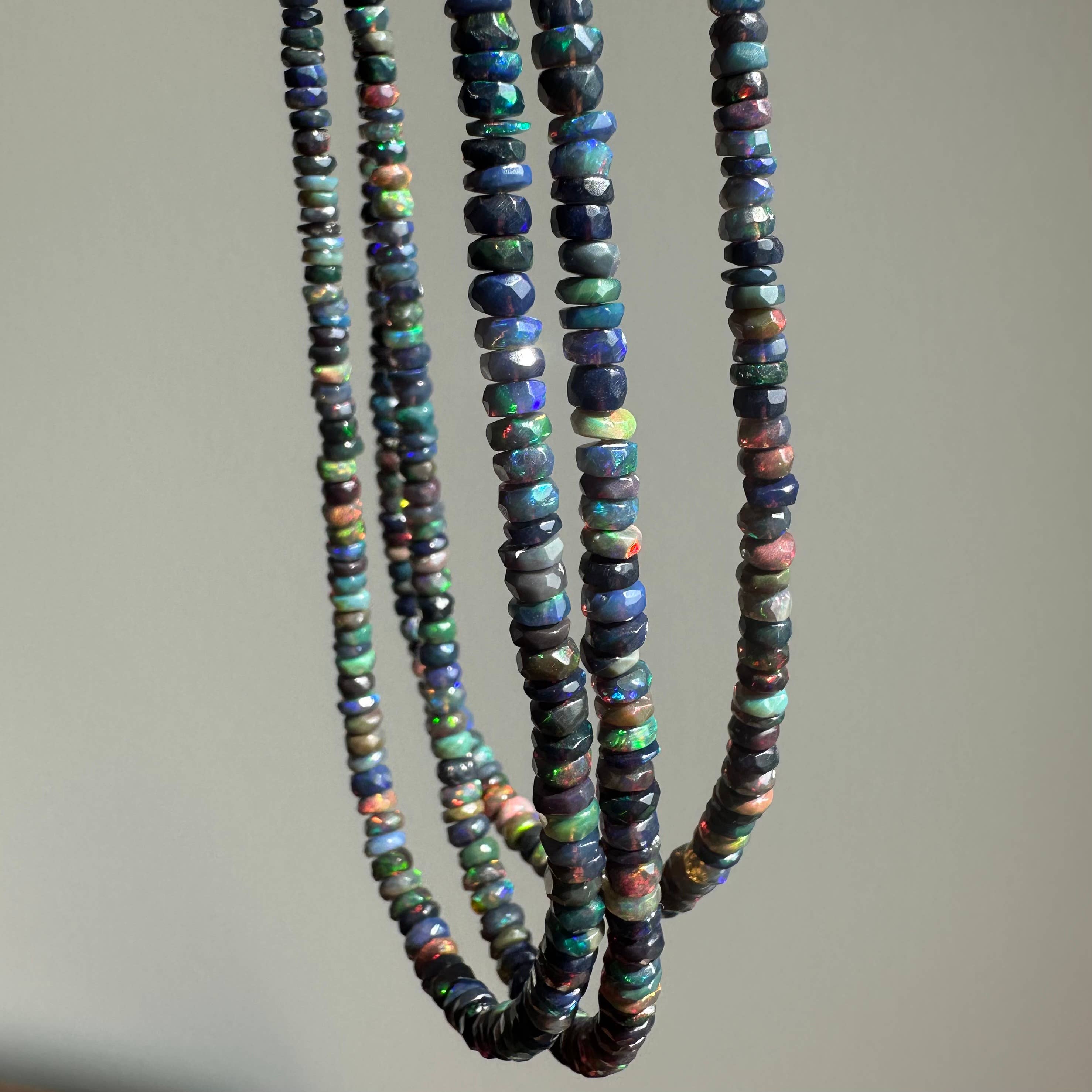 Anokhi Green Black Ethiopian Opal Necklace NKB130