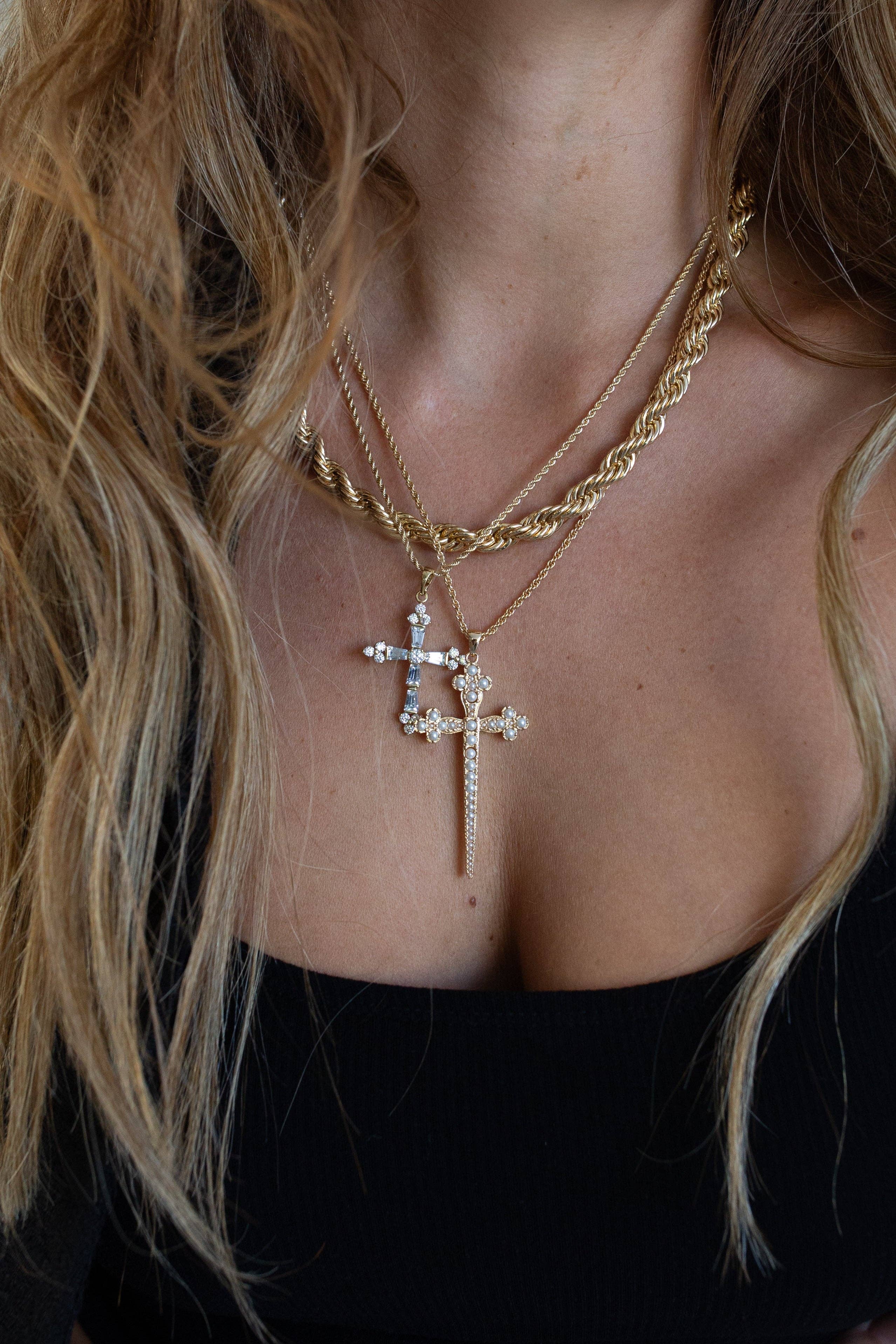 Joy Dravecky Queen's Cross Necklace