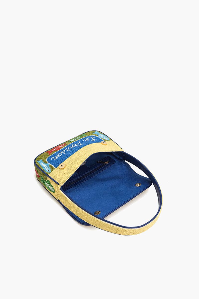 America & Beyond Fish Tales Beaded Shoulder Bag