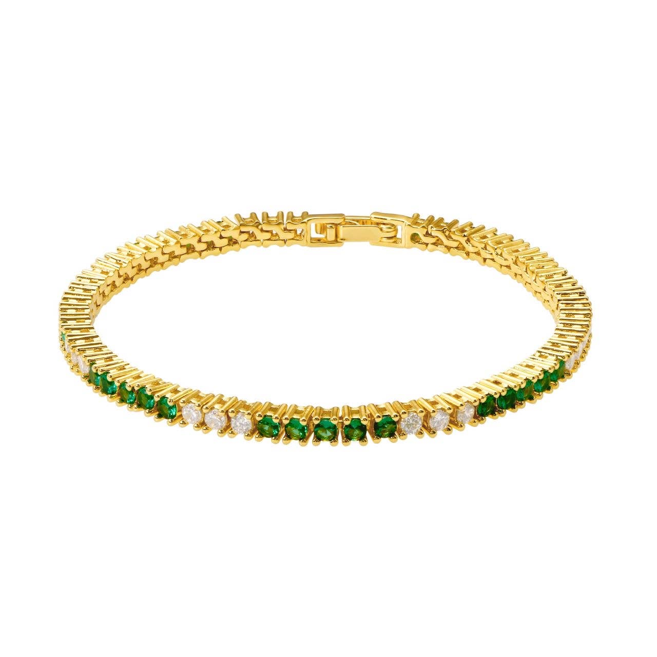 Sahira Josephine Emerald Tennis Bracelet