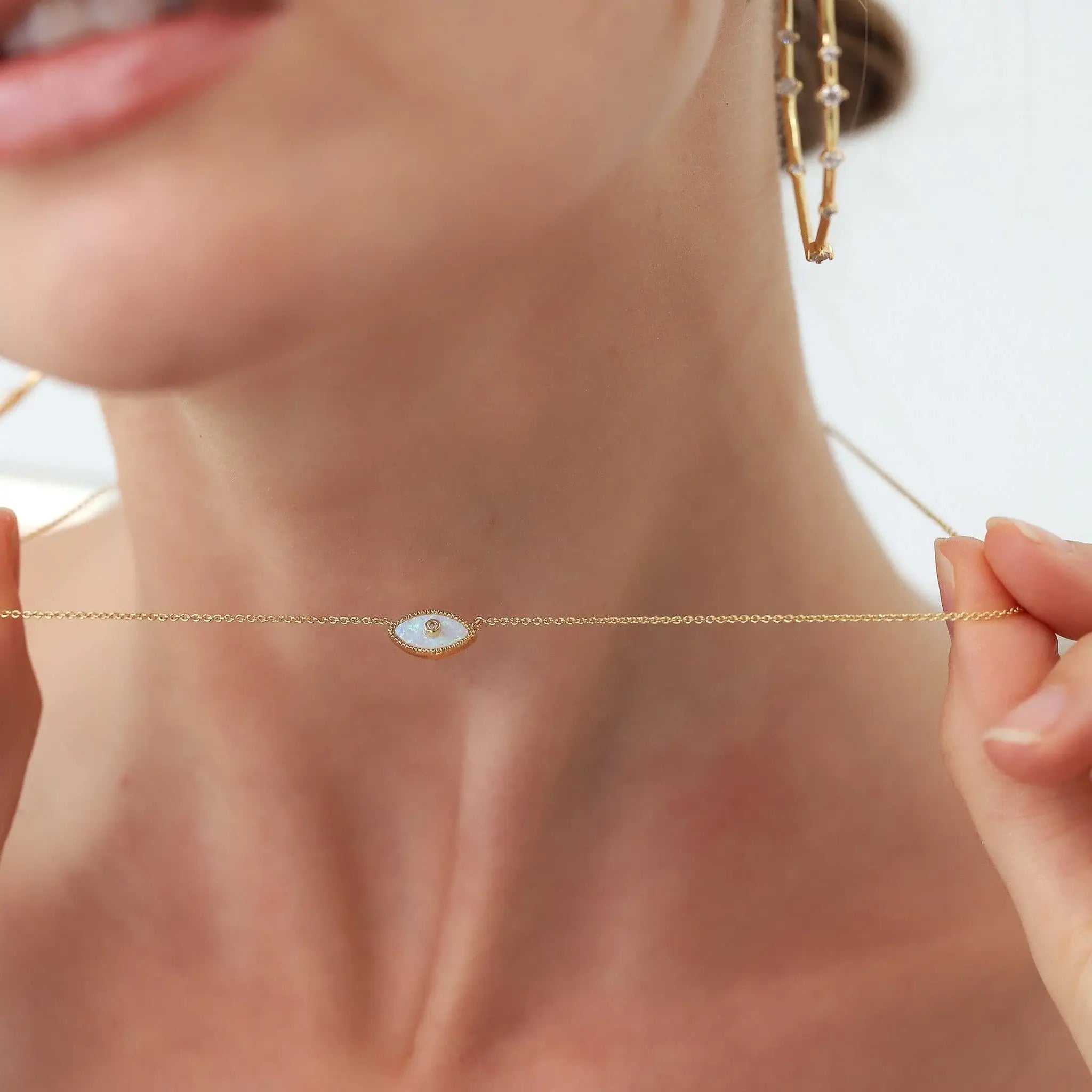 Tai Opal Evil Eye Necklace TN-3985